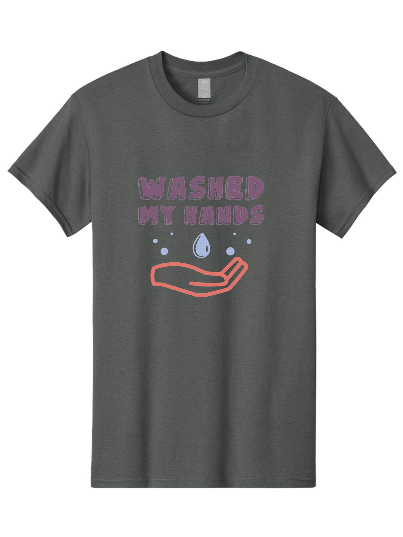 Washed-My-Hands Men'S Graphic Tee, 100% Cotton, Comfortable Casual Summer Wear, Machine Washable, Hand Hygiene, Cleanliness, Wash Hands, Hand Washing, Soap And Water, Clean Hands, Health And Wellness, Hygiene Practices Aab924 25