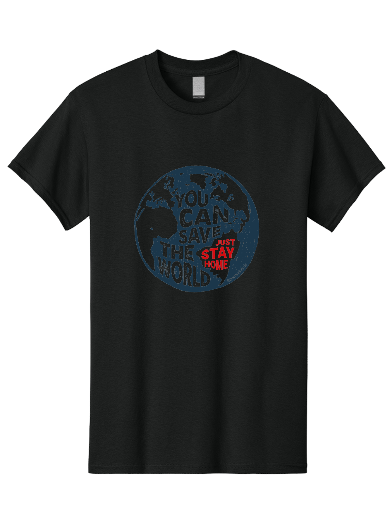 You-Can-Save-The-World Men'S Graphic Tee, 100% Cotton, Comfortable Casual Summer Wear, Machine Washable, Save The World, Stay Home, Social Distancing, Global Awareness, Environmental Activism, Coronavirus Prevention, Public Health Message, Aab927 19