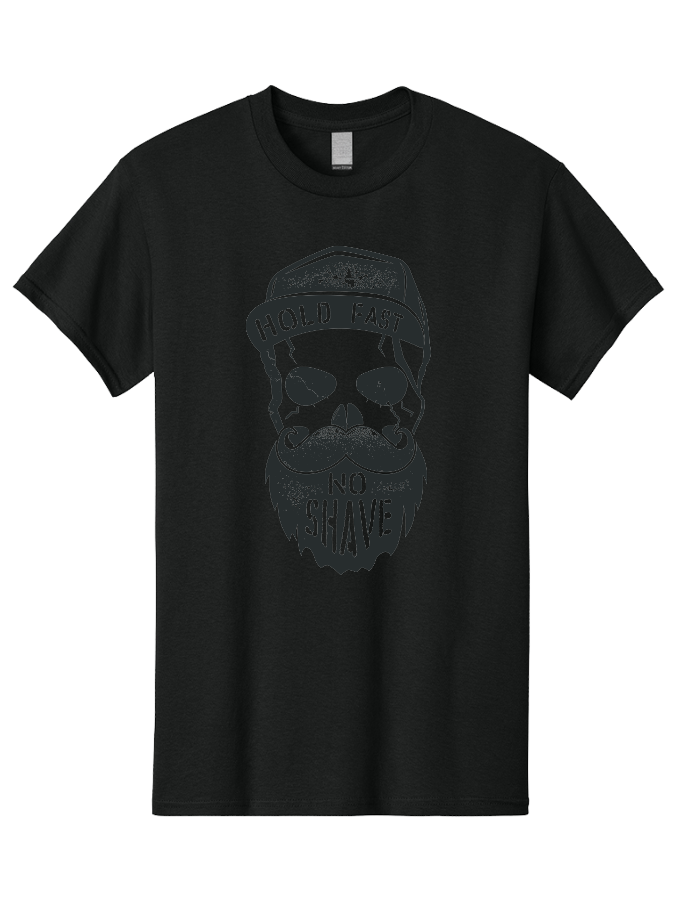 Hold-Fast-No-Shave Men'S Graphic Tee, 100% Cotton, Comfortable Casual Summer Wear, Machine Washable, Skull With Beard And Mustache, No Shave Movement, Hold Fast, Grunge Style, Tattoo Art, Skull Illustration, Beard And Mustache Illustration, Aab939 27