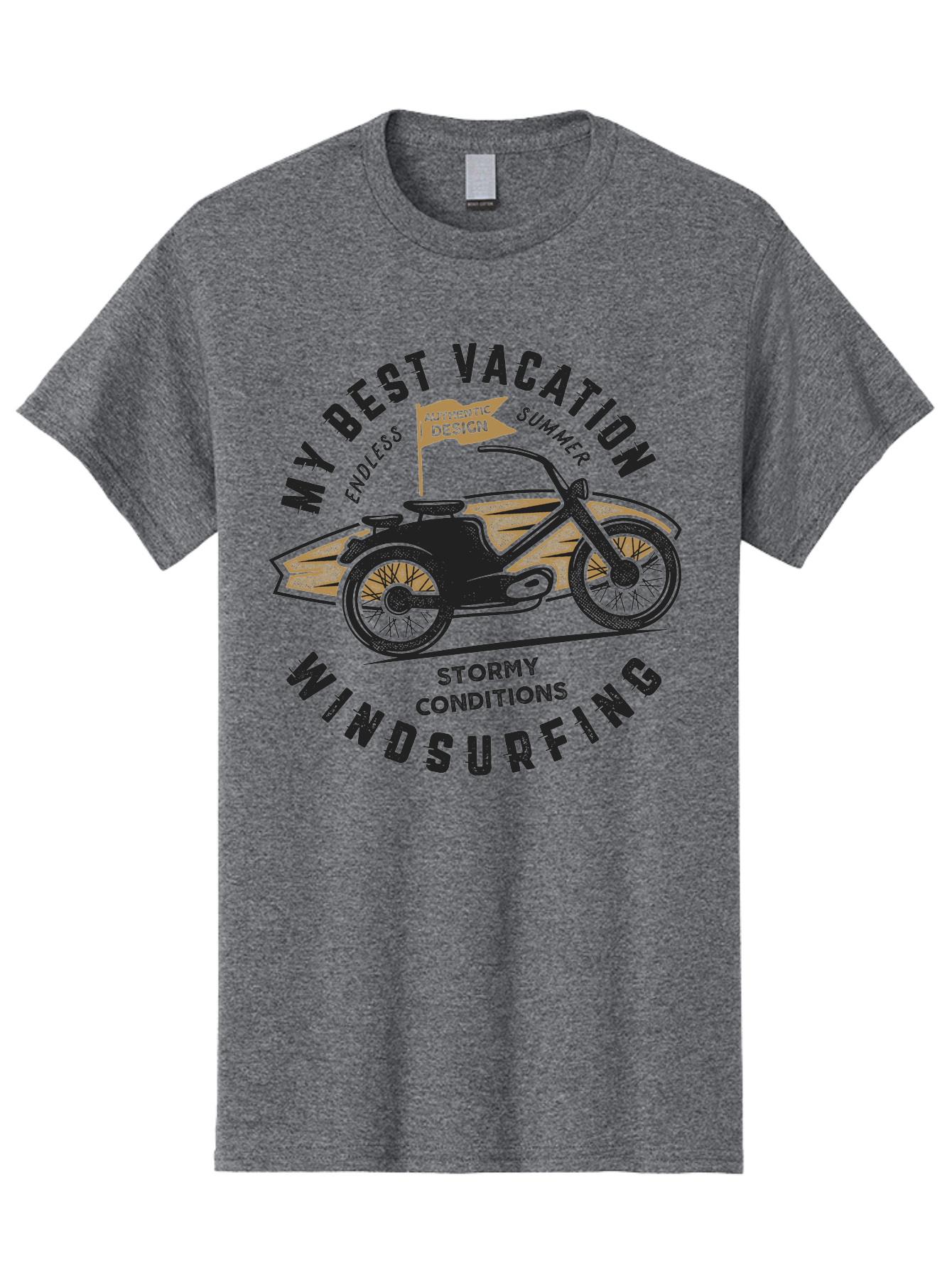 My-Best-Vacation-Windsurfing-1 Men'S Graphic Tee, 100% Cotton, Comfortable Casual Summer Wear, Machine Washable, Motorcycle Windsurfing, Summer Vacation, Stormy Conditions, Endless Summer, Coastal Adventures, Extreme Sports, Aab943 15
