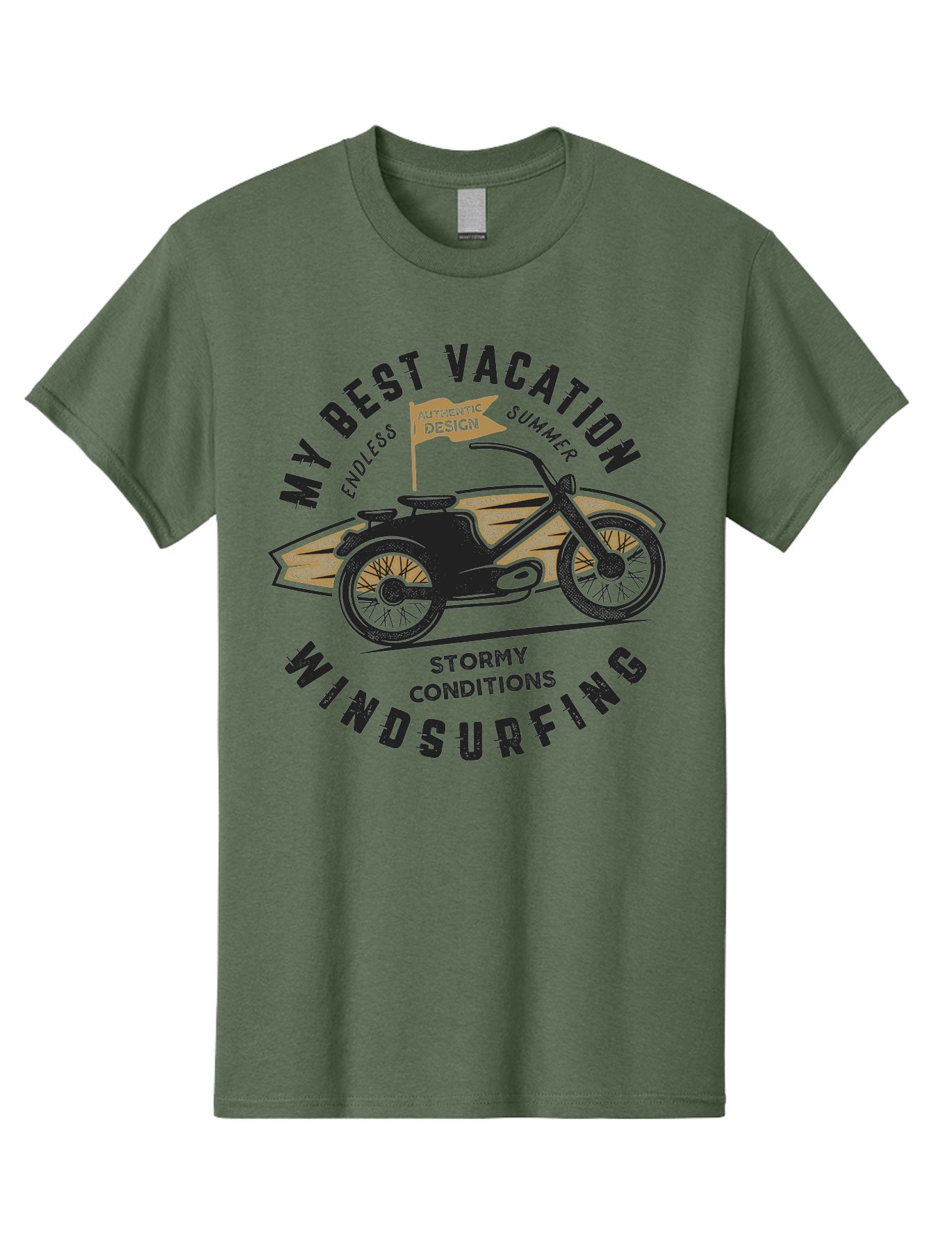 My-Best-Vacation-Windsurfing-1 Men'S Graphic Tee, 100% Cotton, Comfortable Casual Summer Wear, Machine Washable, Motorcycle Windsurfing, Summer Vacation, Stormy Conditions, Endless Summer, Coastal Adventures, Extreme Sports, Aab943 29