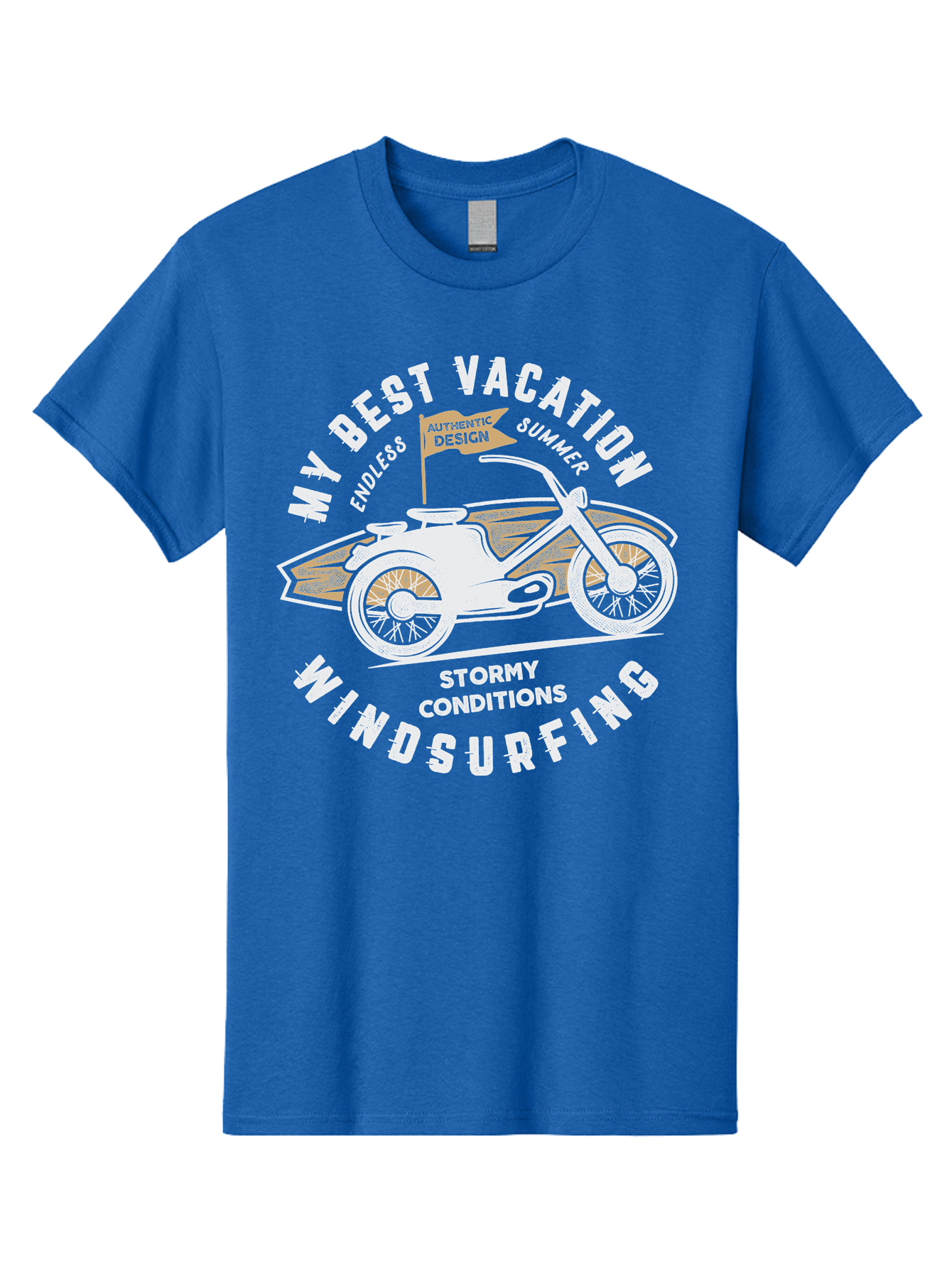 My-Best-Vacation Men'S Graphic Tee, 100% Cotton, Comfortable Casual Summer Wear, Machine Washable, Motorcycle Graphic, Vacation Summer Vibes, Windsurfing Adventures, Stormy Weather, Endless Summer Fun, Authentic Design Elements, Aab945 21