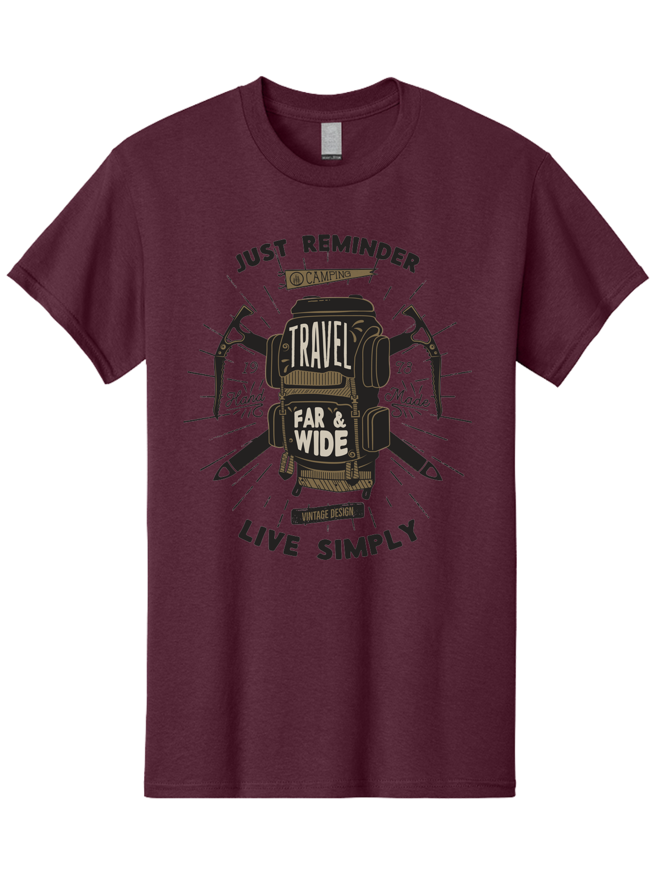 Travel-Far-Wide-2 Men'S Graphic Tee, 100% Cotton, Comfortable Casual Summer Wear, Machine Washable, Travel Inspiration, Adventure Seeking, Camping Gear, Vintage Design, Outdoor Lifestyle, Simple Living, Hand Made, Travel Far And Wide Aab957 1