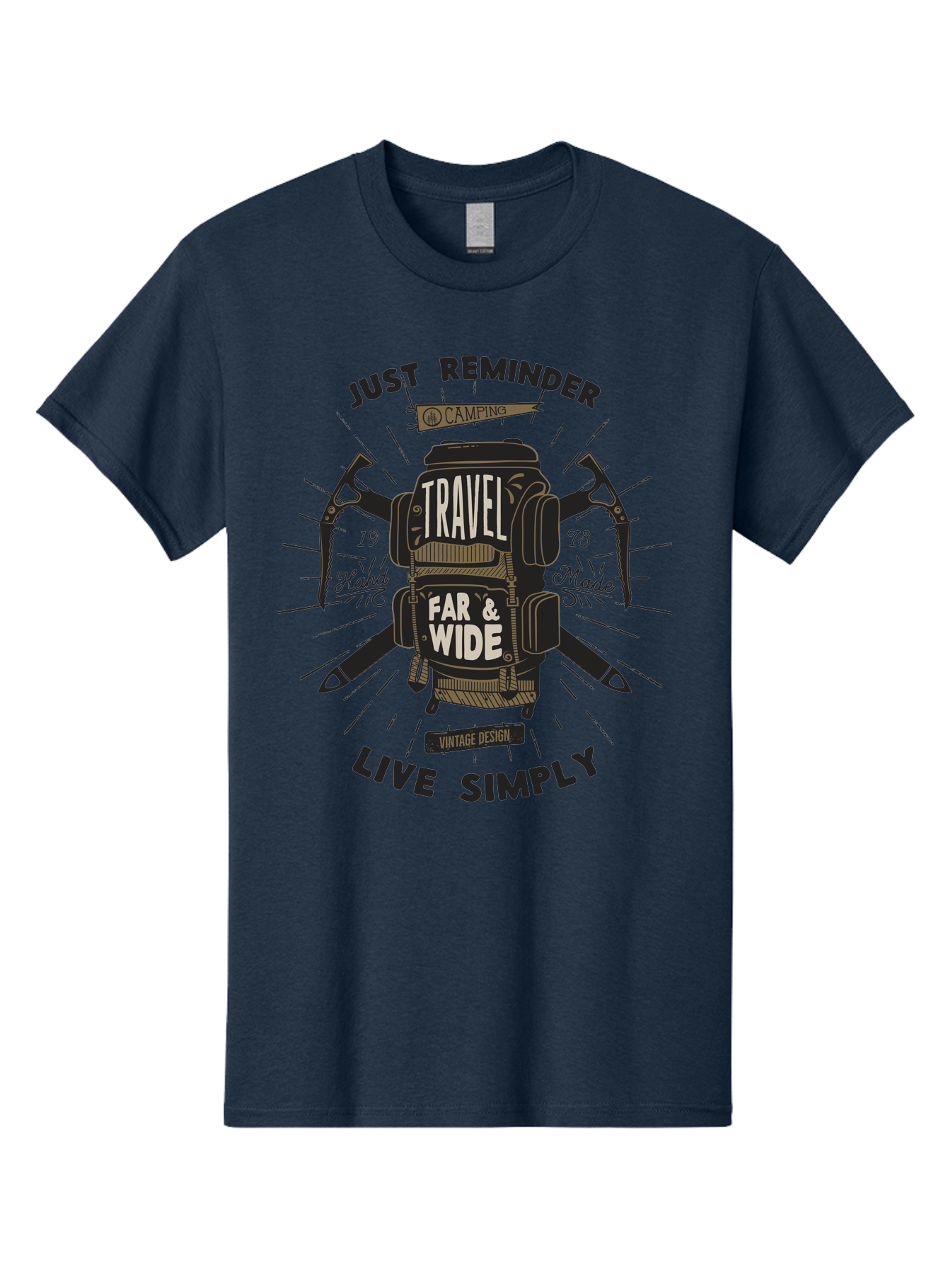Travel-Far-Wide-2 Men'S Graphic Tee, 100% Cotton, Comfortable Casual Summer Wear, Machine Washable, Travel Inspiration, Adventure Seeking, Camping Gear, Vintage Design, Outdoor Lifestyle, Simple Living, Hand Made, Travel Far And Wide Aab957 3