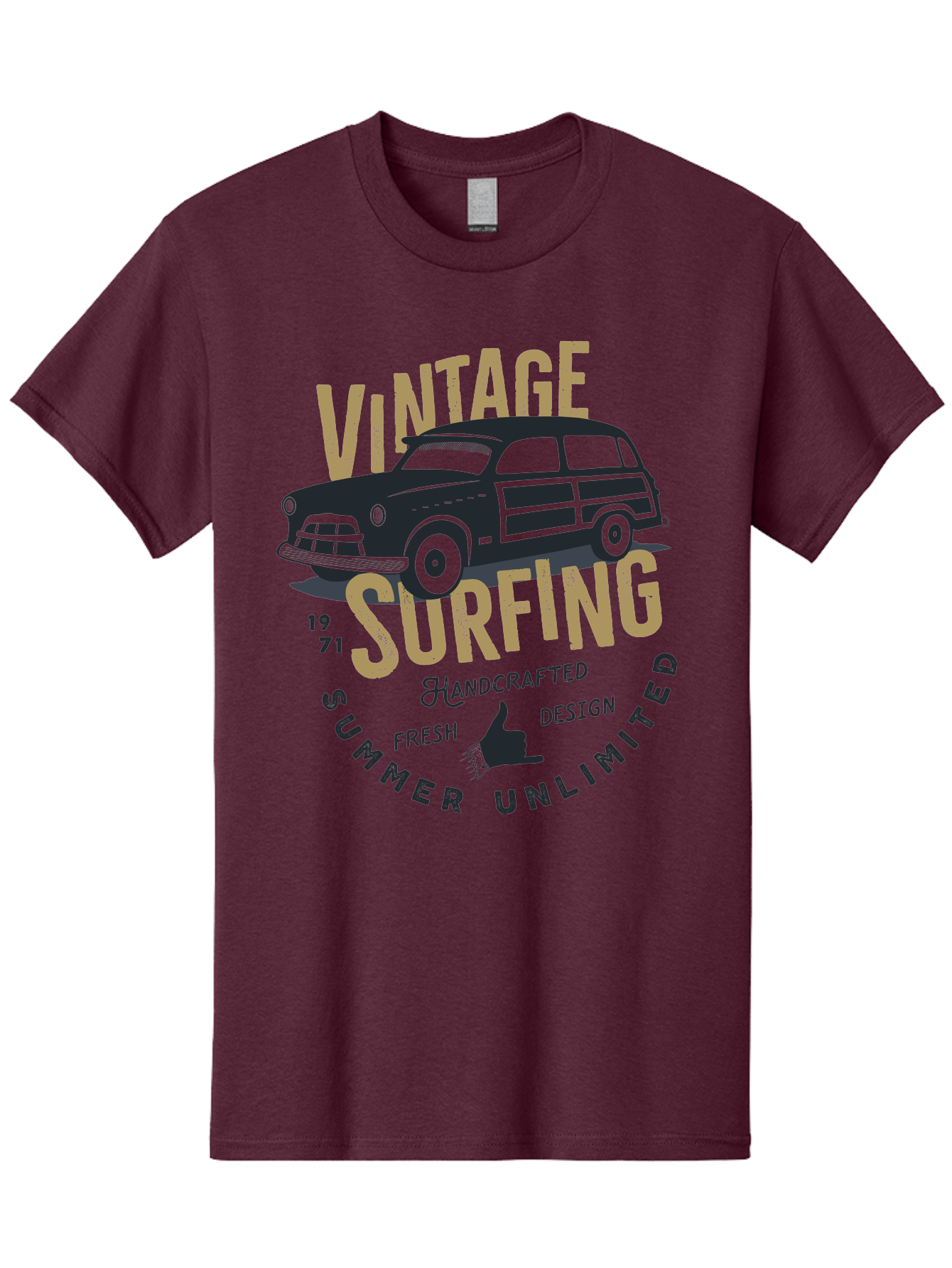 Vintage-Surfing-1 Men'S Graphic Tee, 100% Cotton, Comfortable Casual Summer Wear, Machine Washable, Vintage Surf Car, Retro Surf Culture, Summer Vibes, Surf Inspired Art, Surfer Dude, Cool Car Designs, Classic Surf Style Aab959 23