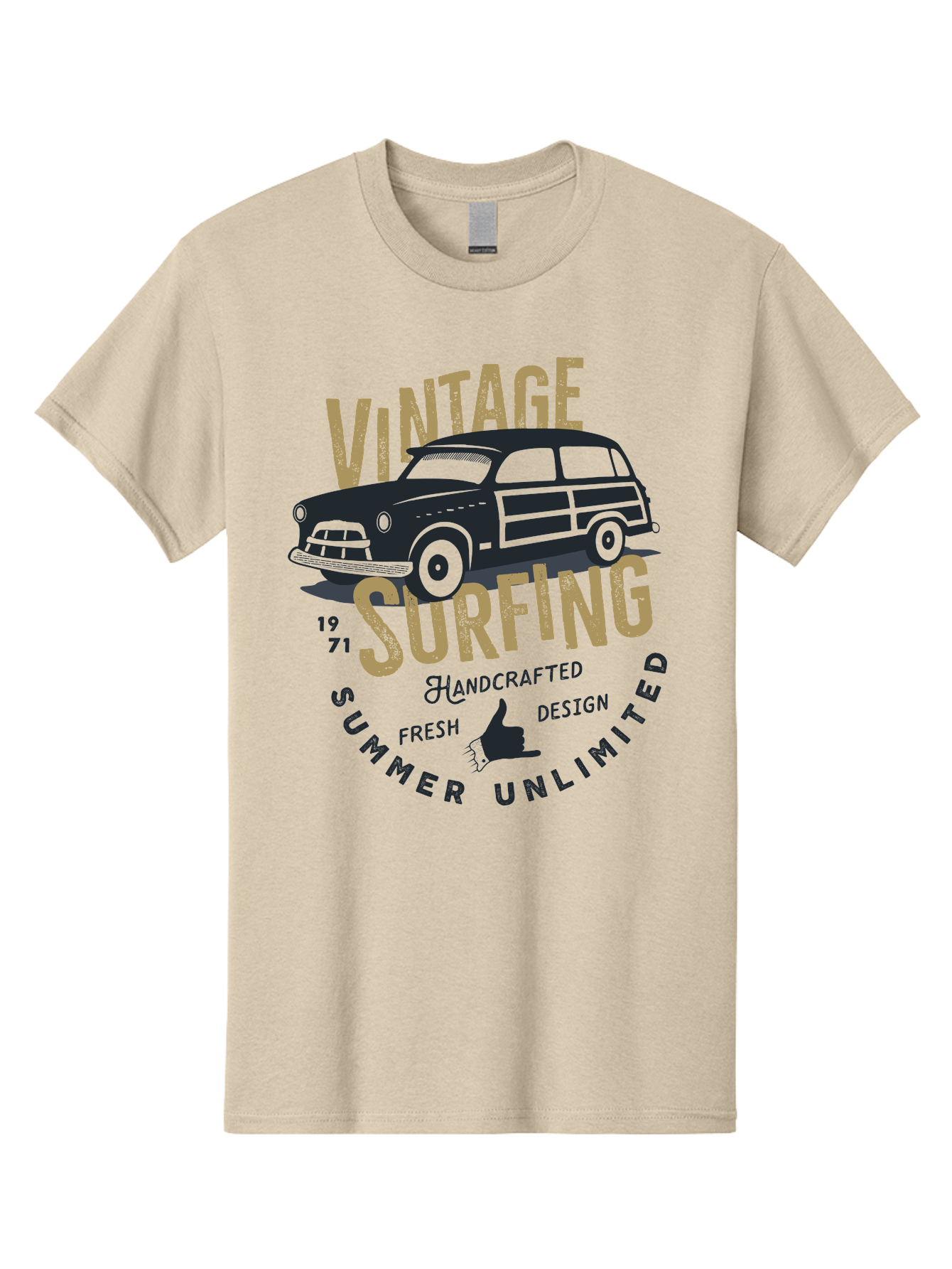 Vintage-Surfing-1 Men'S Graphic Tee, 100% Cotton, Comfortable Casual Summer Wear, Machine Washable, Vintage Surf Car, Retro Surf Culture, Summer Vibes, Surf Inspired Art, Surfer Dude, Cool Car Designs, Classic Surf Style Aab959 19