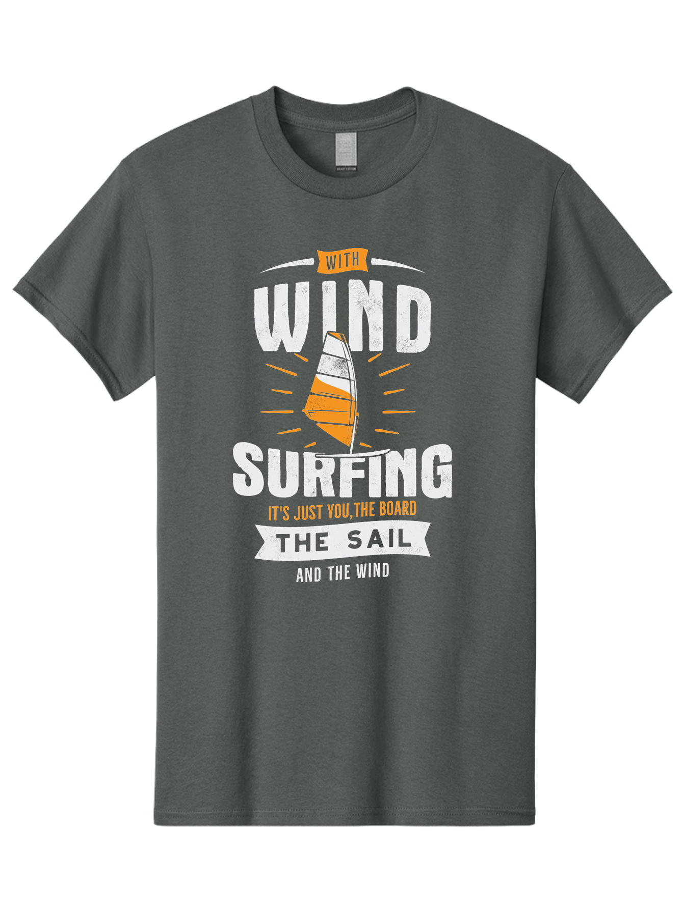 Wind-Surfing Men'S Graphic Tee, 100% Cotton, Comfortable Casual Summer Wear, Machine Washable, Windsurfing, Water Sports, Sailing, Adventure Seekers, Thrill Lovers, Windsurfing Quotes, Sailing Inspiration, Surfing Culture, Extreme Sports, Aab964 25