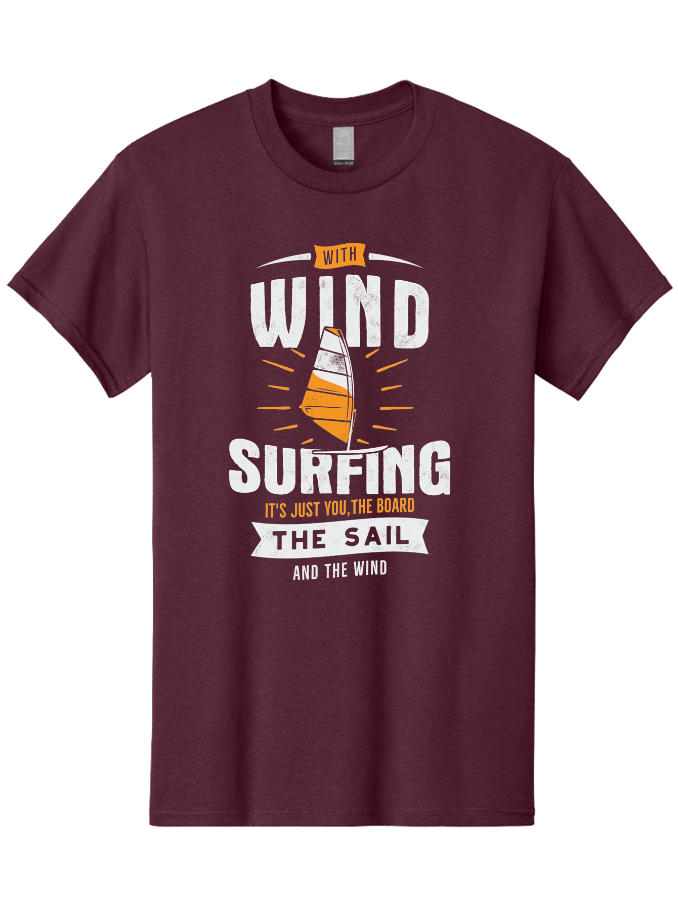Wind-Surfing Men'S Graphic Tee, 100% Cotton, Comfortable Casual Summer Wear, Machine Washable, Windsurfing, Water Sports, Sailing, Adventure Seekers, Thrill Lovers, Windsurfing Quotes, Sailing Inspiration, Surfing Culture, Extreme Sports, Aab964 23
