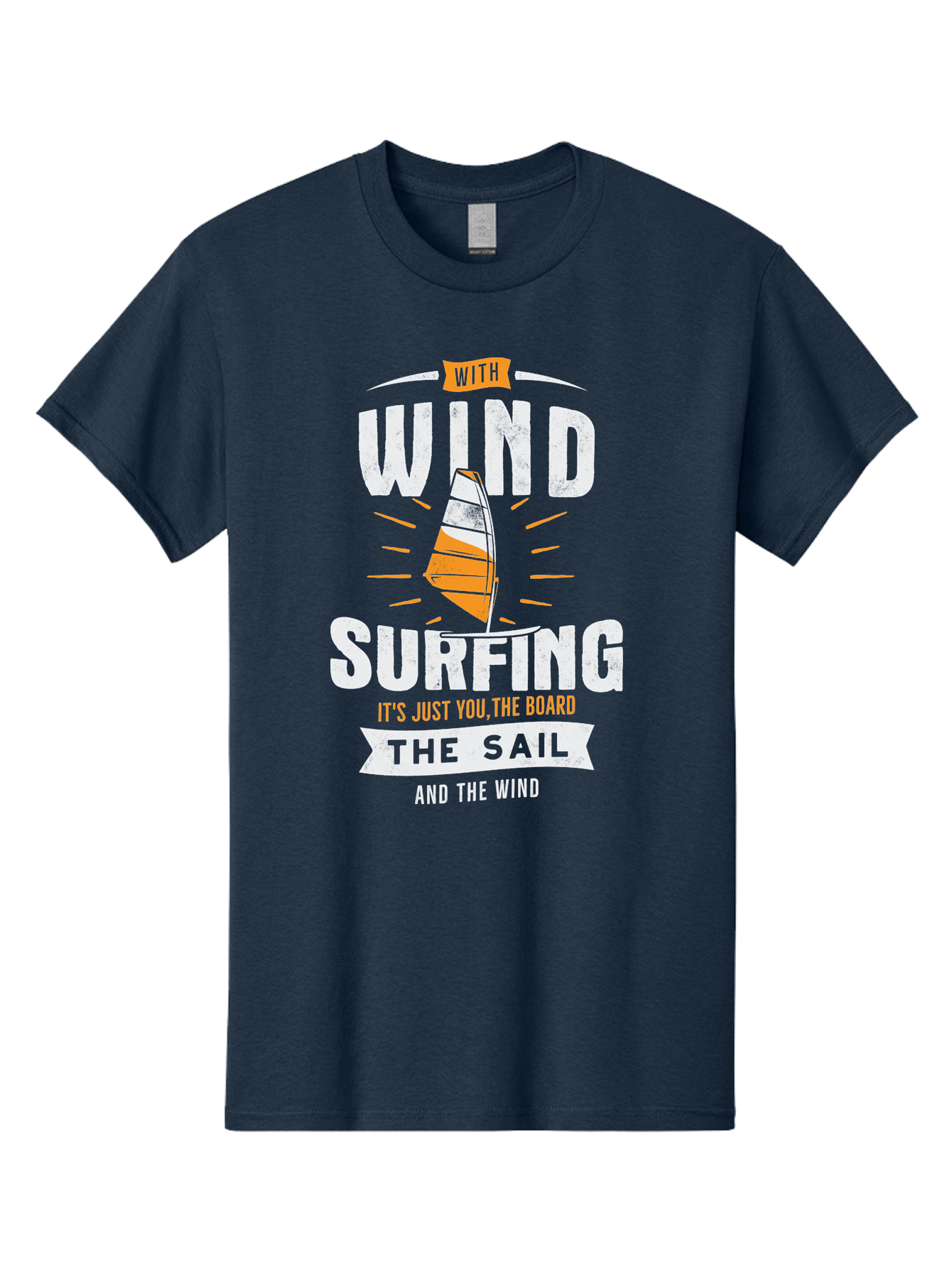 Wind-Surfing Men'S Graphic Tee, 100% Cotton, Comfortable Casual Summer Wear, Machine Washable, Windsurfing, Water Sports, Sailing, Adventure Seekers, Thrill Lovers, Windsurfing Quotes, Sailing Inspiration, Surfing Culture, Extreme Sports, Aab964 27