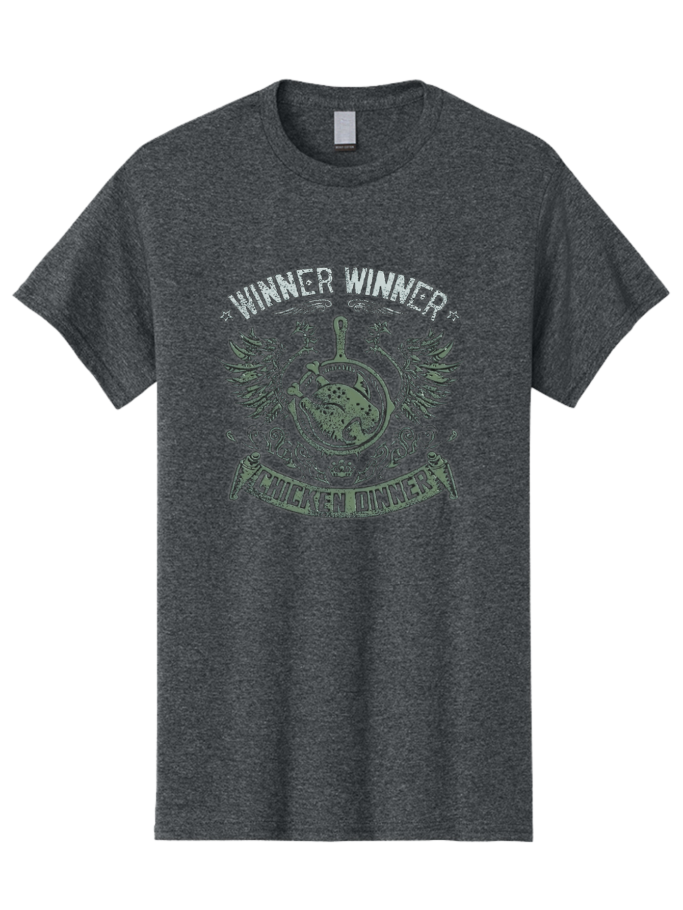Winner-Winner-Chicken-Dinner Men'S Graphic Tee, 100% Cotton, Comfortable Casual Summer Wear, Machine Washable, Vintage-Style Emblem, Chicken Dinner Logo, Victorious Theme, Culinary Badge, Winner Winner, Chicken Dinner, Bold Typography, Aab965 17