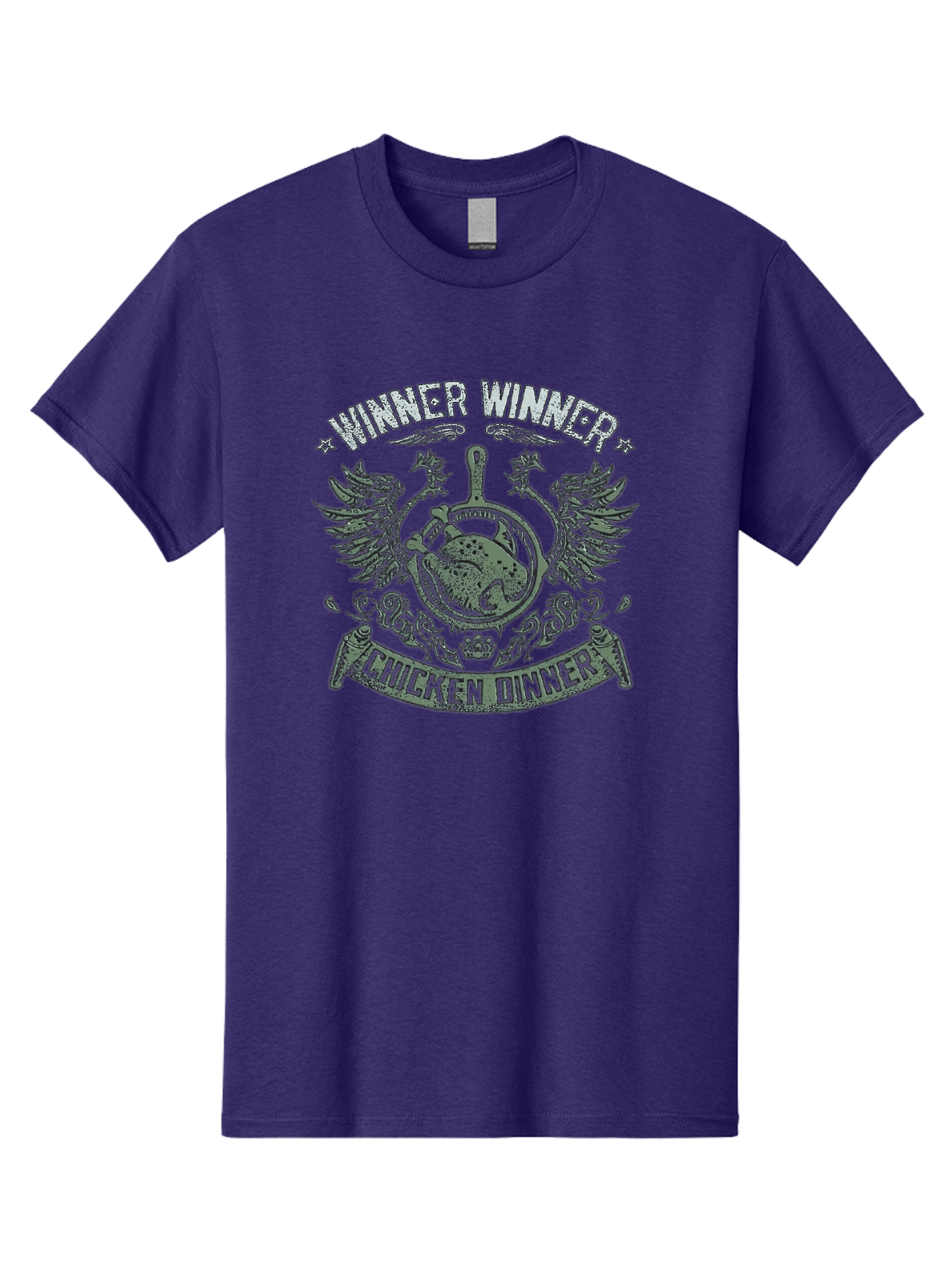 Winner-Winner-Chicken-Dinner Men'S Graphic Tee, 100% Cotton, Comfortable Casual Summer Wear, Machine Washable, Vintage-Style Emblem, Chicken Dinner Logo, Victorious Theme, Culinary Badge, Winner Winner, Chicken Dinner, Bold Typography, Aab965 29