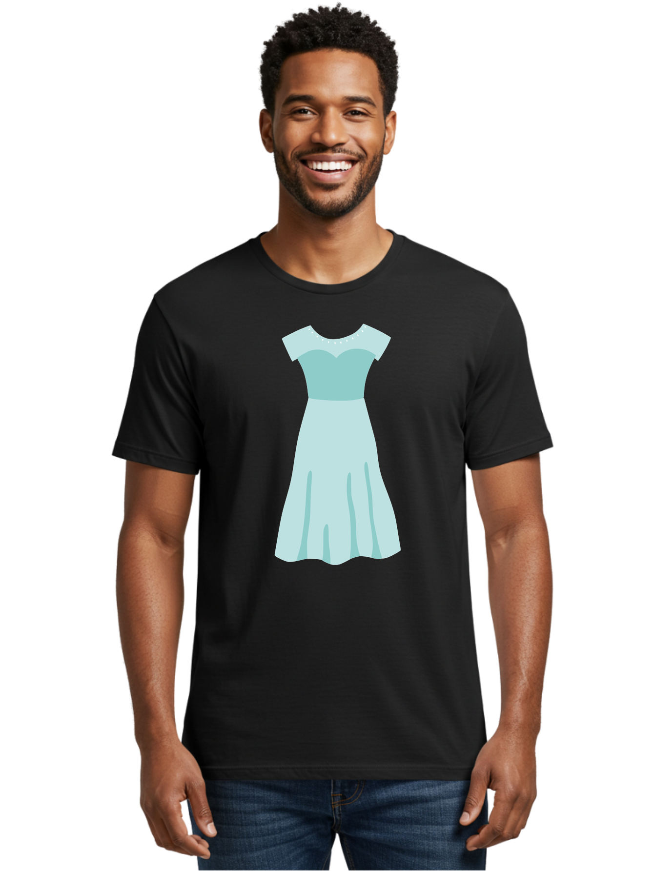 Baby-Blue-Sweetheart-Dress Men'S Graphic Tee, 100% Cotton, Comfortable Casual Summer Wear, Machine Washable, Simple Dress, Sweetheart Neckline, Short Sleeves, Knee-Length Dress, Minimalist Fashion, Simple Elegance, Feminine Style, Aab999 30