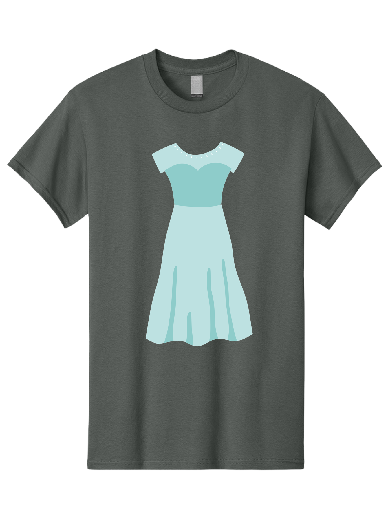 Baby-Blue-Sweetheart-Dress Men'S Graphic Tee, 100% Cotton, Comfortable Casual Summer Wear, Machine Washable, Simple Dress, Sweetheart Neckline, Short Sleeves, Knee-Length Dress, Minimalist Fashion, Simple Elegance, Feminine Style, Aab999 7