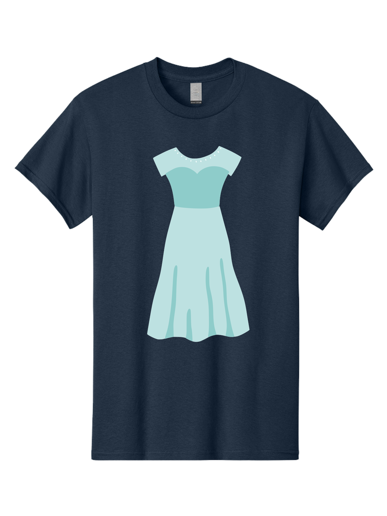 Baby-Blue-Sweetheart-Dress Men'S Graphic Tee, 100% Cotton, Comfortable Casual Summer Wear, Machine Washable, Simple Dress, Sweetheart Neckline, Short Sleeves, Knee-Length Dress, Minimalist Fashion, Simple Elegance, Feminine Style, Aab999 5