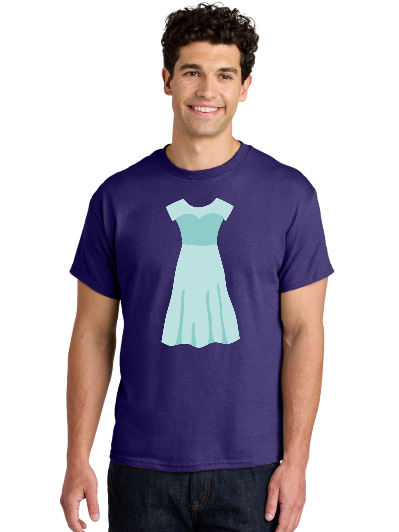 Baby-Blue-Sweetheart-Dress Men'S Graphic Tee, 100% Cotton, Comfortable Casual Summer Wear, Machine Washable, Simple Dress, Sweetheart Neckline, Short Sleeves, Knee-Length Dress, Minimalist Fashion, Simple Elegance, Feminine Style, Aab999 22