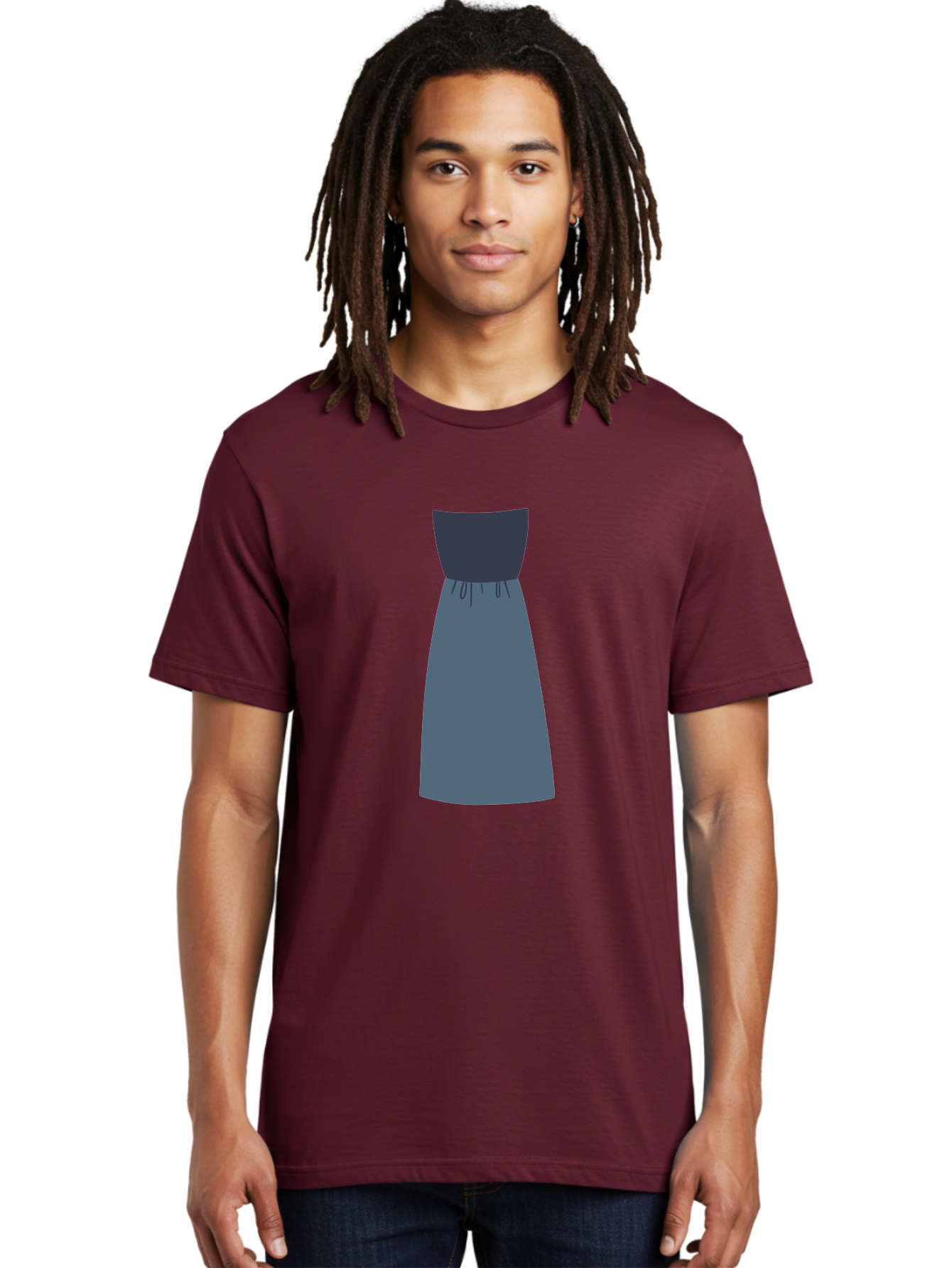 Blue-Dress Men'S Graphic Tee, 100% Cotton, Comfortable Casual Summer Wear, Machine Washable, Casual Dress, Simple Design, Relaxed Fit, Strapless Top, Gathered Waist, Blue Color, Elegant Look, Minimalist Fashion, Stylish Outfit, Everyday Wear Aac003 30