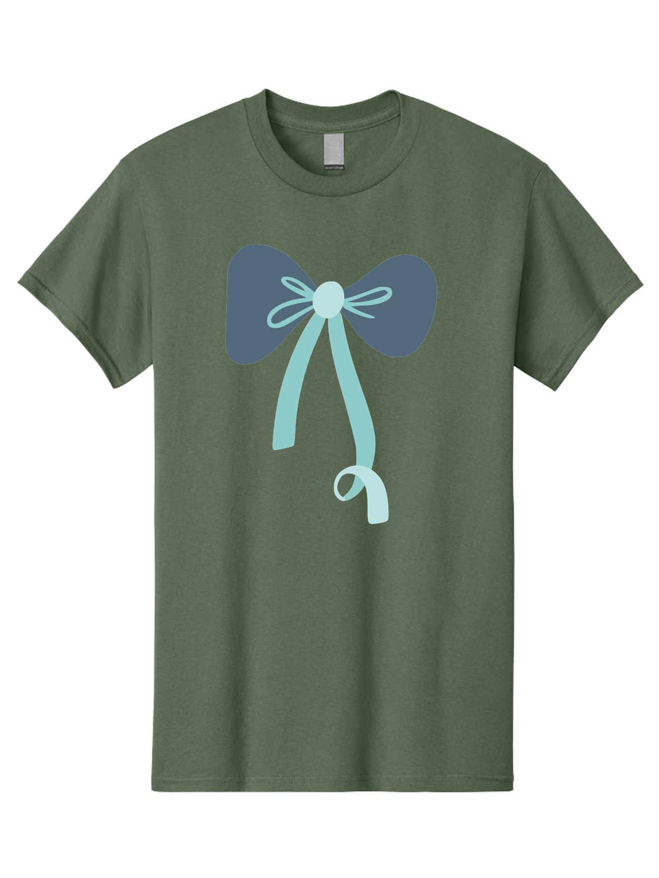 Bow-Ribbon Men'S Graphic Tee, 100% Cotton, Comfortable Casual Summer Wear, Machine Washable, Grey Bow, Blue Ribbon, Decorative Bow, Elegant Design, Stylish Accessory, Fashion Embellishment, Gift Wrapping, Party Decoration Aac004 29
