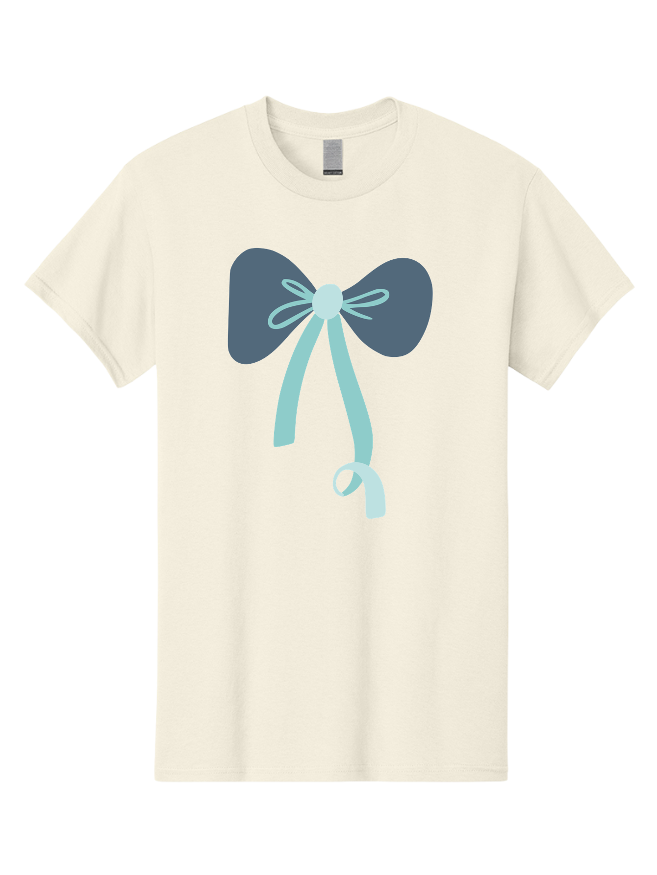 Bow-Ribbon Men'S Graphic Tee, 100% Cotton, Comfortable Casual Summer Wear, Machine Washable, Grey Bow, Blue Ribbon, Decorative Bow, Elegant Design, Stylish Accessory, Fashion Embellishment, Gift Wrapping, Party Decoration Aac004 27
