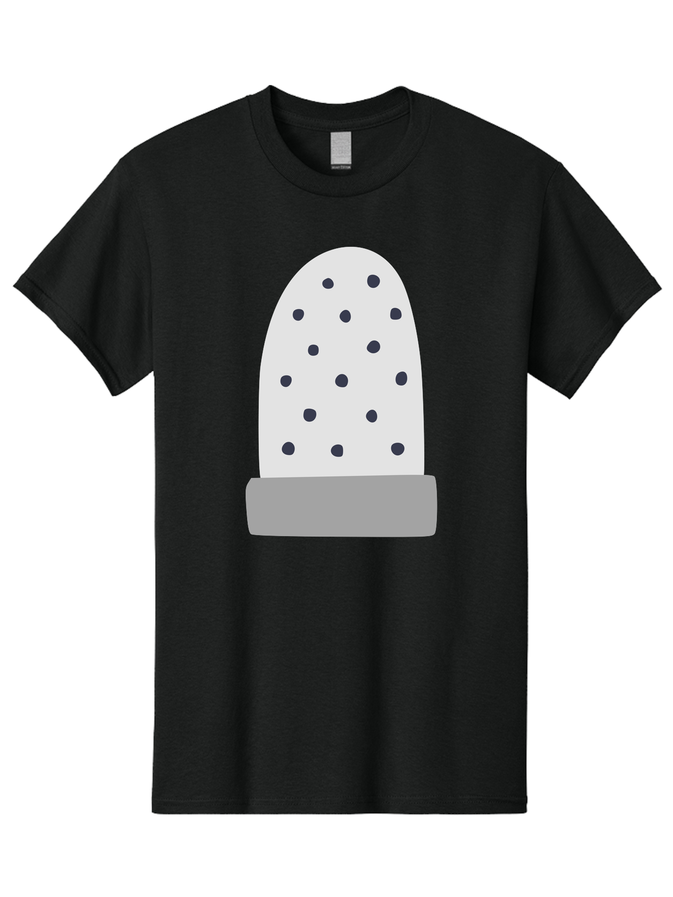 Cactus Men'S Graphic Tee, 100% Cotton, Comfortable Casual Summer Wear, Machine Washable, Cactus Plant, Potted Cactus, White Cactus, Black Dots, Simple Design, Modern Art, Minimalist Style, Abstract Shape, Decorative Element, Aac006 7