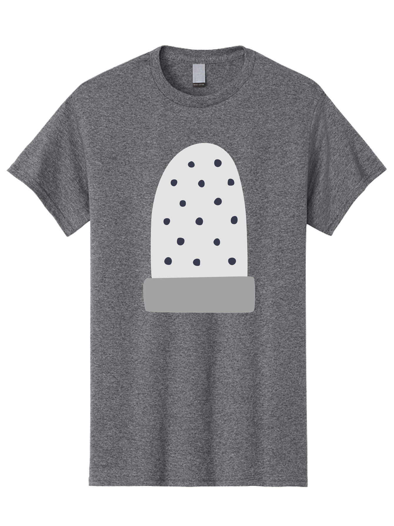 Cactus Men'S Graphic Tee, 100% Cotton, Comfortable Casual Summer Wear, Machine Washable, Cactus Plant, Potted Cactus, White Cactus, Black Dots, Simple Design, Modern Art, Minimalist Style, Abstract Shape, Decorative Element, Aac006 5