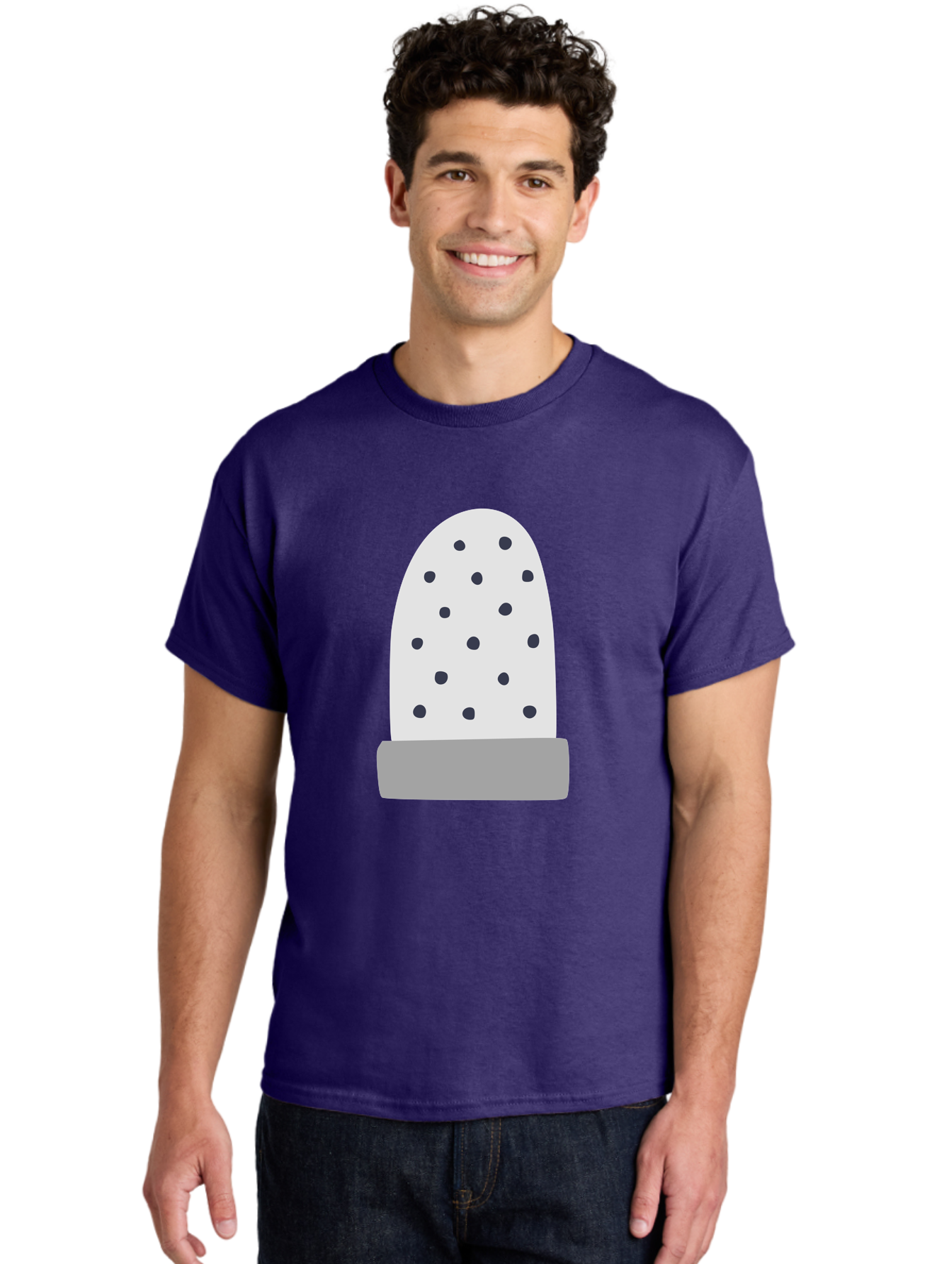 Cactus Men'S Graphic Tee, 100% Cotton, Comfortable Casual Summer Wear, Machine Washable, Cactus Plant, Potted Cactus, White Cactus, Black Dots, Simple Design, Modern Art, Minimalist Style, Abstract Shape, Decorative Element, Aac006 10