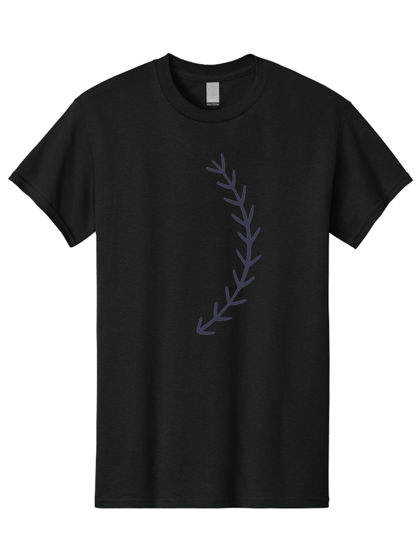 Dark-Purple-Branch Men'S Graphic Tee, 100% Cotton, Comfortable Casual Summer Wear, Machine Washable, Purple Branch Illustration, Simple Design, Minimalist Art, Purple Twig, Leafy Stem, Modern Graphics, Digital Art Aac015 13