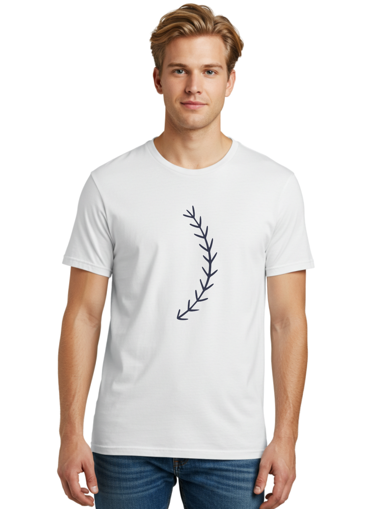 Dark-Purple-Branch Men'S Graphic Tee, 100% Cotton, Comfortable Casual Summer Wear, Machine Washable, Purple Branch Illustration, Simple Design, Minimalist Art, Purple Twig, Leafy Stem, Modern Graphics, Digital Art Aac015 12