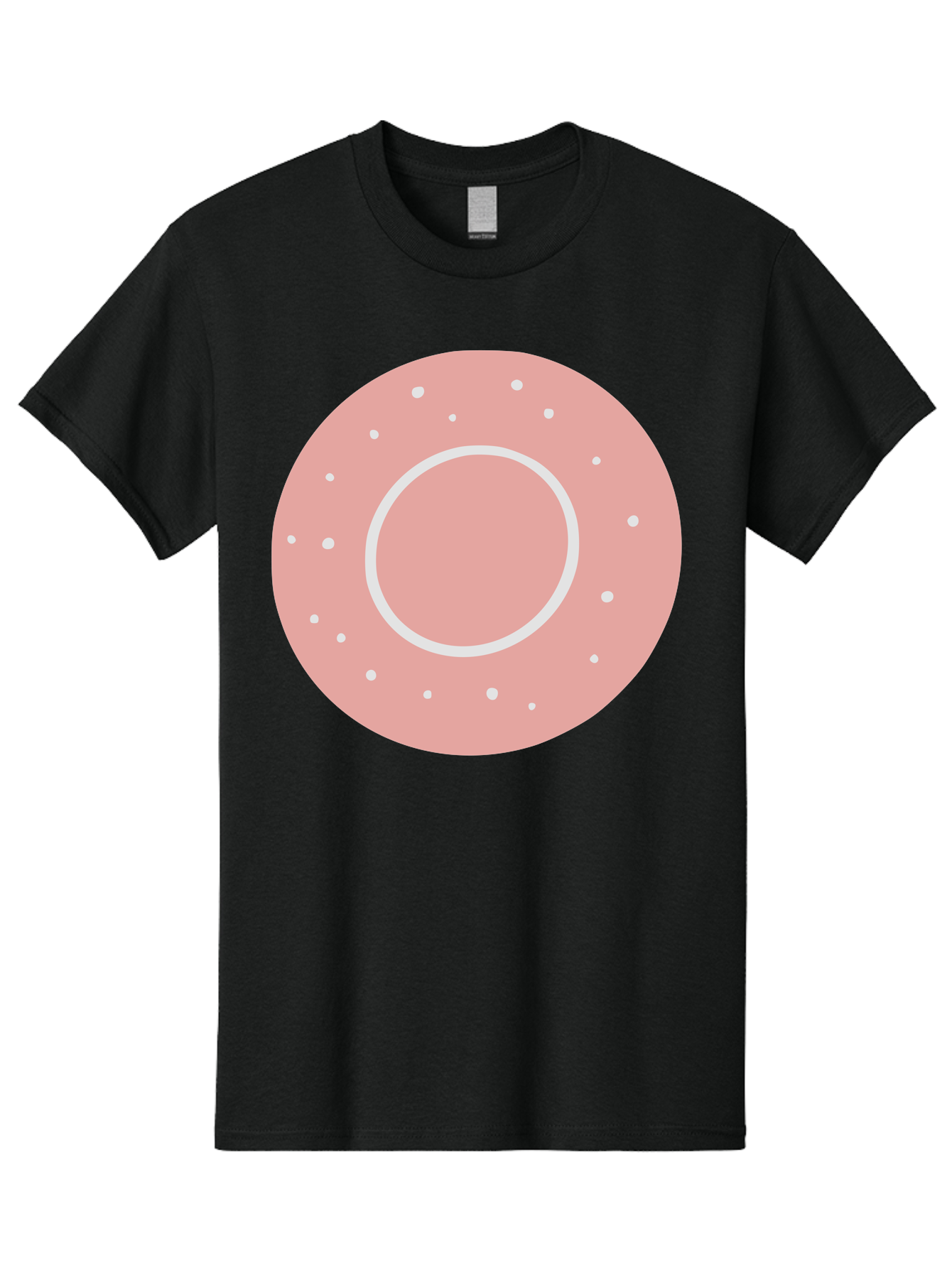 Donut Men'S Graphic Tee, 100% Cotton, Comfortable Casual Summer Wear, Machine Washable, Pink Donut, White Sprinkles, Sweet Treat, Tasty Pastry, Dessert Food, Baked Good, Ring Shaped, Food Illustration, Cute Design Aac019 23