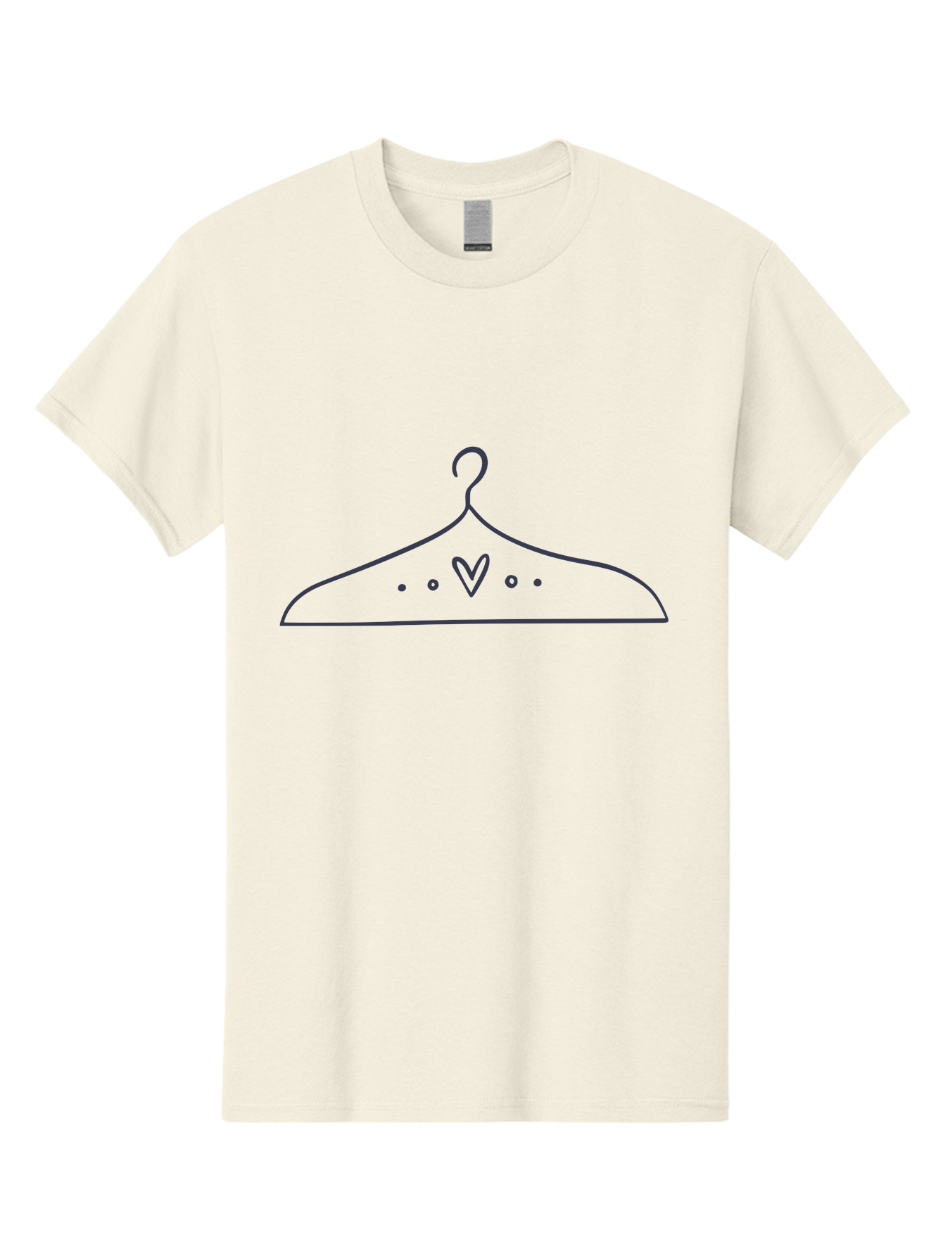 Hanger-With-Heart Men'S Graphic Tee, 100% Cotton, Comfortable Casual Summer Wear, Machine Washable, Clothes Hanger, Minimalist Design, Simple Illustration, Heart Shape, Fashion Accessory, Elegant Simplicity, Wardrobe Essentials Aac045 15