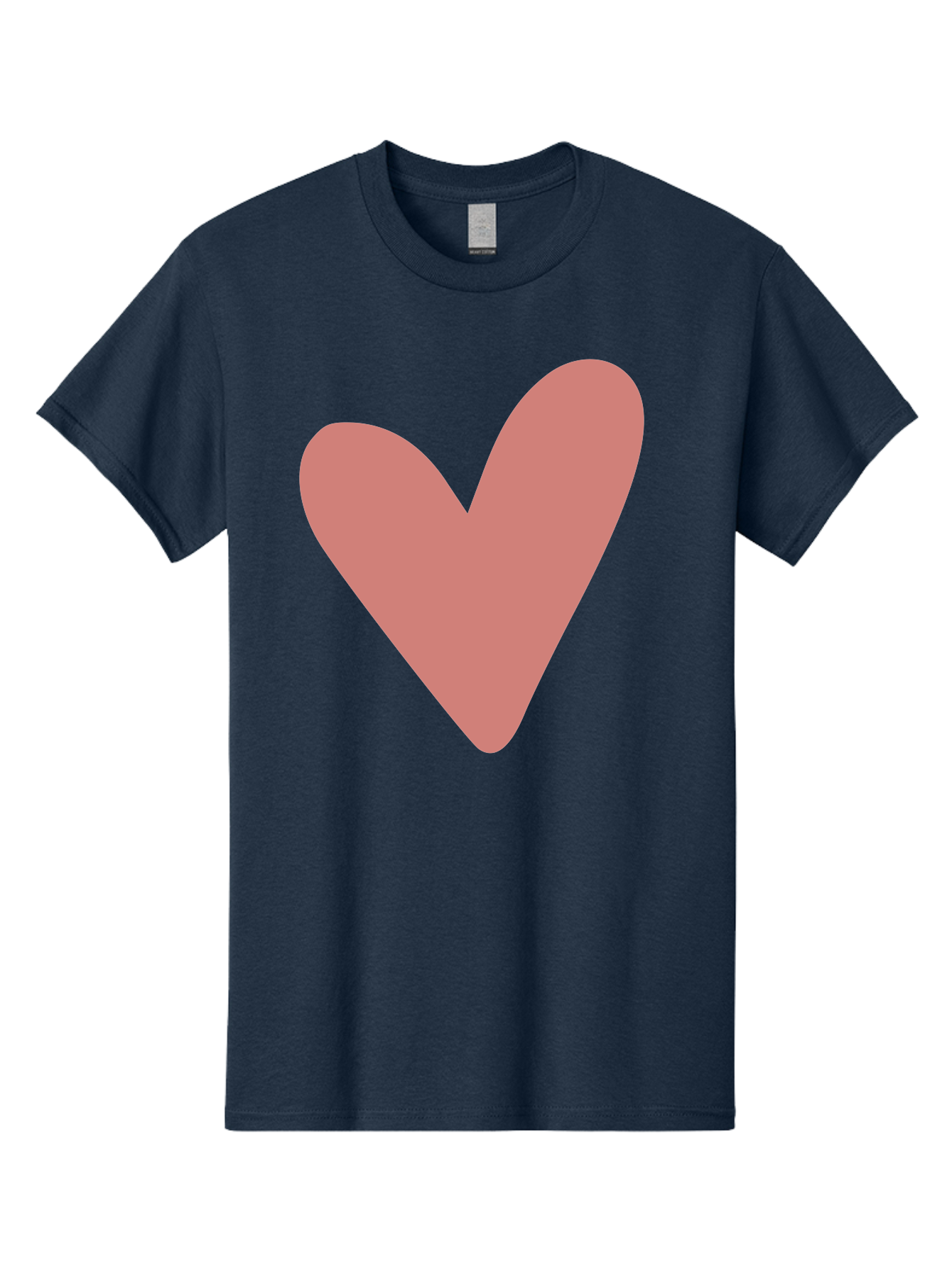 Heart Men'S Graphic Tee, 100% Cotton, Comfortable Casual Summer Wear, Machine Washable, Pink Heart, Love Symbol, Heart Icon, Cute Design, Minimalist Art, Simple Heart, Pink Color, Heart Shape Aac048 13