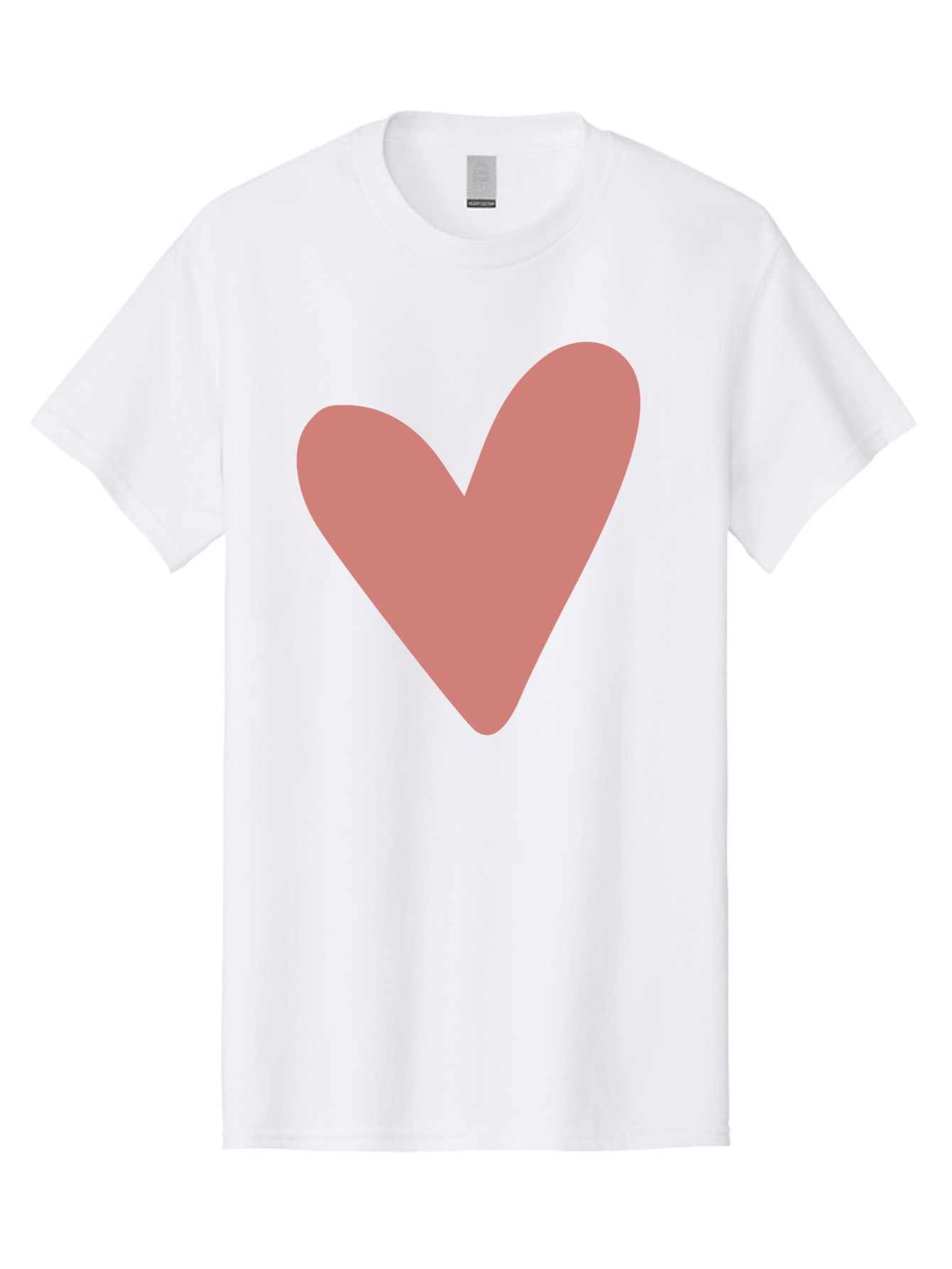 Heart Men'S Graphic Tee, 100% Cotton, Comfortable Casual Summer Wear, Machine Washable, Pink Heart, Love Symbol, Heart Icon, Cute Design, Minimalist Art, Simple Heart, Pink Color, Heart Shape Aac048 27