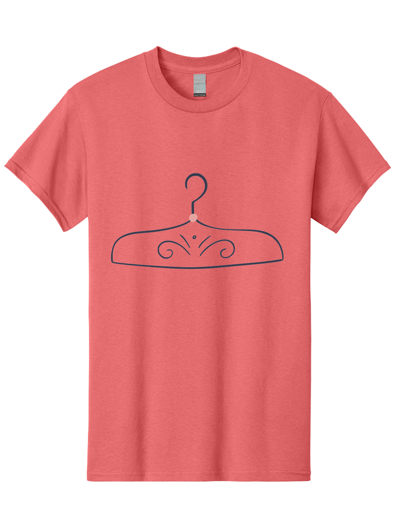 Ornate-Hanger Men'S Graphic Tee, 100% Cotton, Comfortable Casual Summer Wear, Machine Washable, Coat Hanger, Minimalist Design, Simple Line Art, Elegant Swirls, Subtle Details, Fashion Accessory, Clothing Organizer Aac061 11