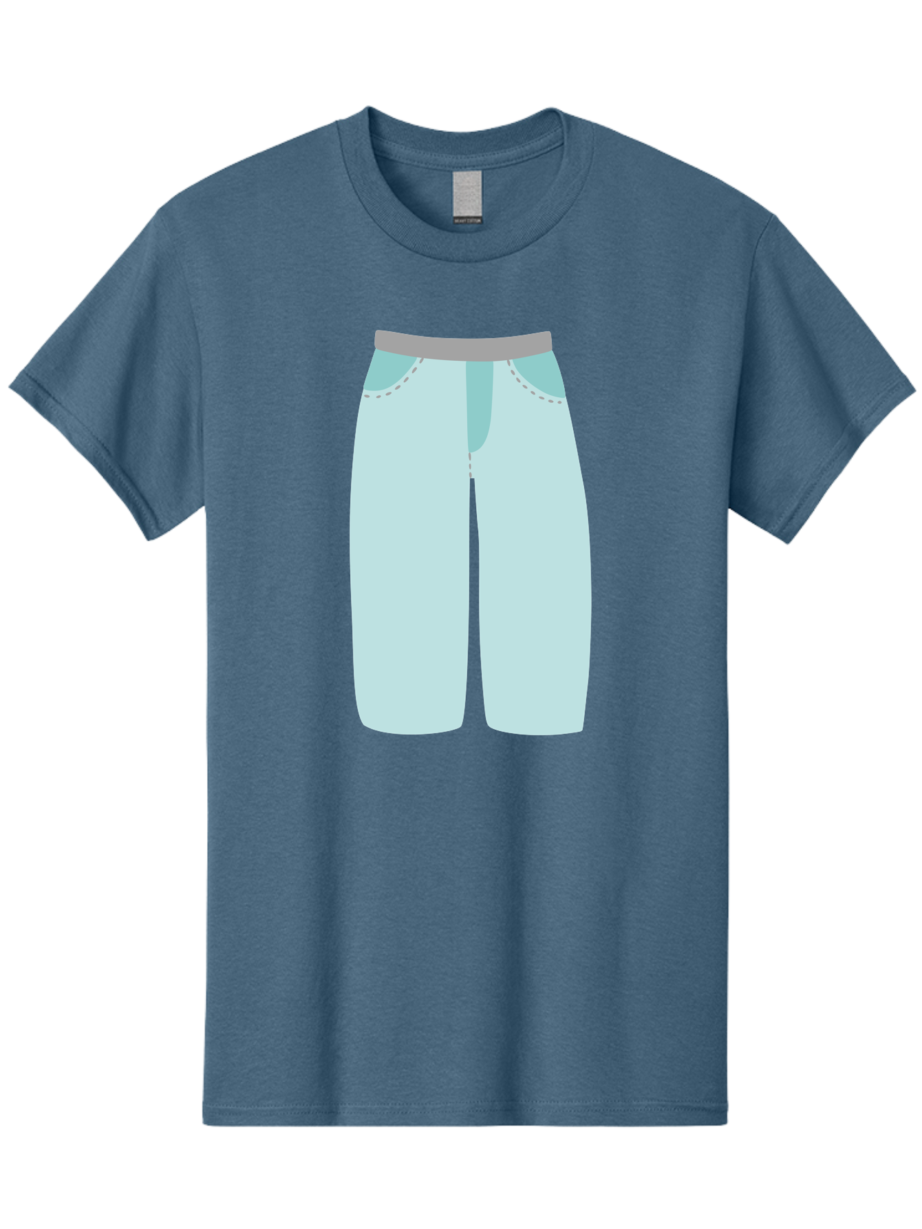 Pajama-Pants Men'S Graphic Tee, 100% Cotton, Comfortable Casual Summer Wear, Machine Washable, Light Blue Pants, Gray Waistband, Back Pockets, Casual Wear, Comfortable Clothing, Simple Design, Minimal Style, Fashion Illustration Aac066 23