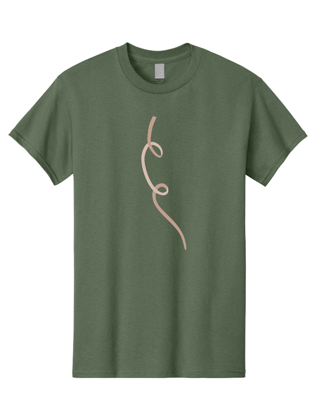 Pink-Curved-Line Men'S Graphic Tee, 100% Cotton, Comfortable Casual Summer Wear, Machine Washable, Pink Ribbon, Flowing Design, Elegant Curve, Whimsical Shape, Abstract Art, Minimalist Illustration, Soft Pink Hue, Decorative Element Aac073 9