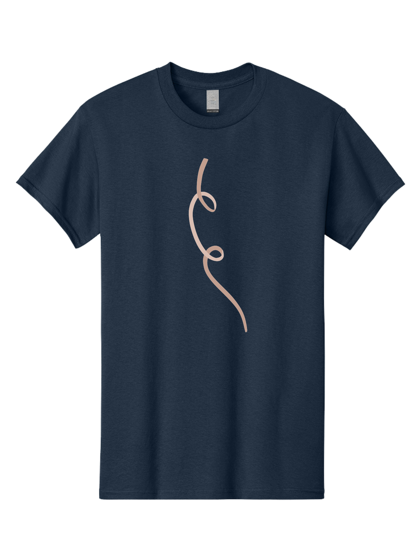 Pink-Curved-Line Men'S Graphic Tee, 100% Cotton, Comfortable Casual Summer Wear, Machine Washable, Pink Ribbon, Flowing Design, Elegant Curve, Whimsical Shape, Abstract Art, Minimalist Illustration, Soft Pink Hue, Decorative Element Aac073 17