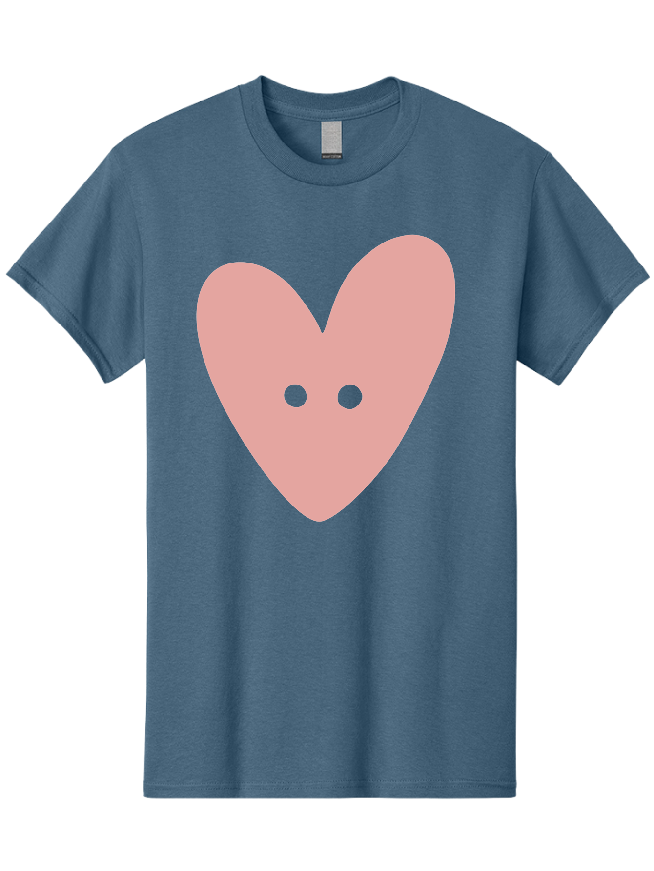 Pink-Heart-Button Men'S Graphic Tee, 100% Cotton, Comfortable Casual Summer Wear, Machine Washable, Heart Symbol, Pink Icon, Love Emblem, Cute Design, Simple Illustration, Minimalist Art Aac075 5