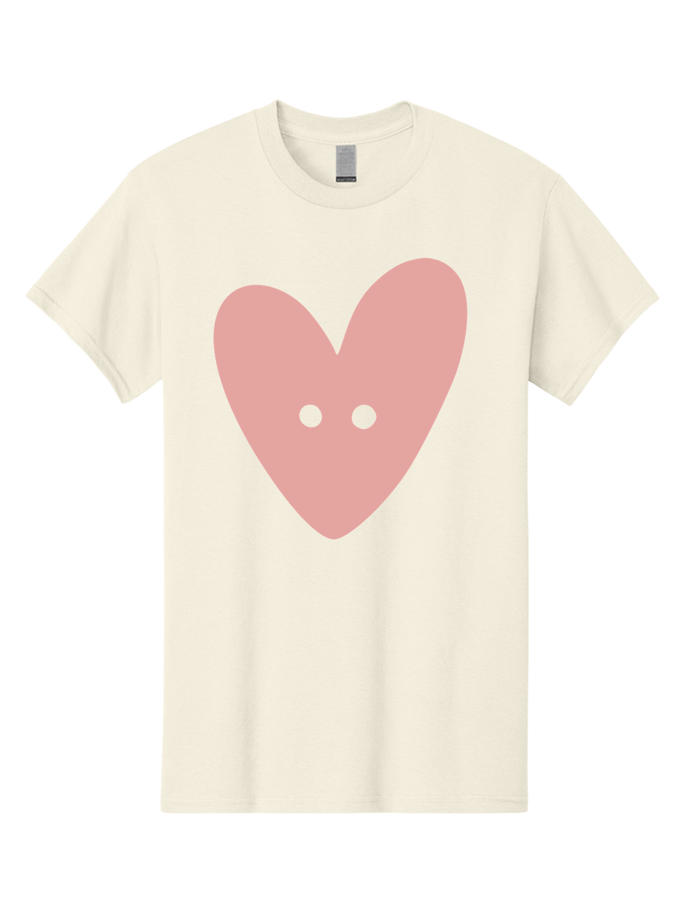 Pink-Heart-Button Men'S Graphic Tee, 100% Cotton, Comfortable Casual Summer Wear, Machine Washable, Heart Symbol, Pink Icon, Love Emblem, Cute Design, Simple Illustration, Minimalist Art Aac075 7