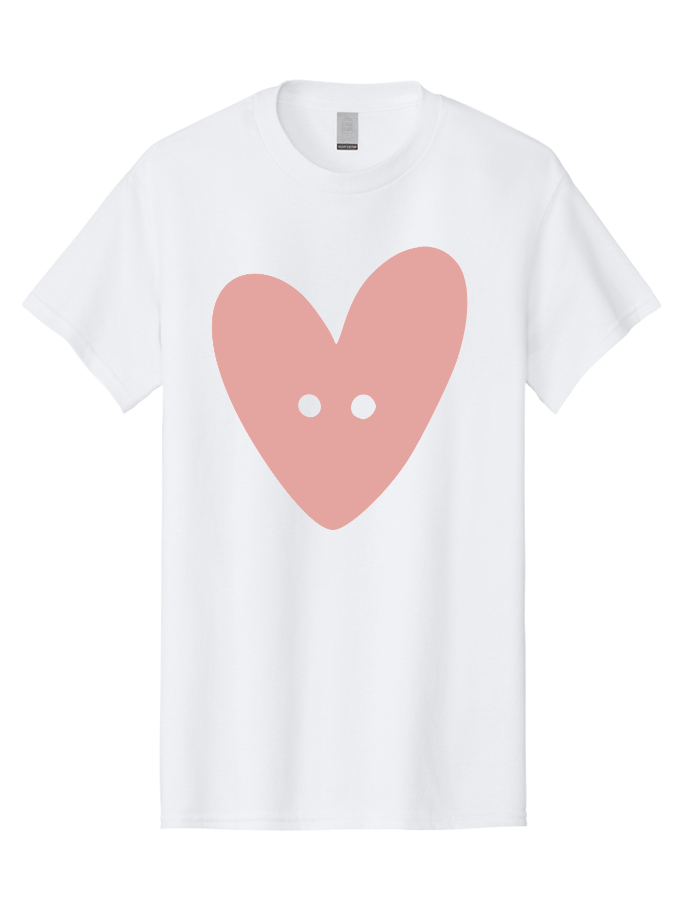 Pink-Heart-Button Men'S Graphic Tee, 100% Cotton, Comfortable Casual Summer Wear, Machine Washable, Heart Symbol, Pink Icon, Love Emblem, Cute Design, Simple Illustration, Minimalist Art Aac075 17