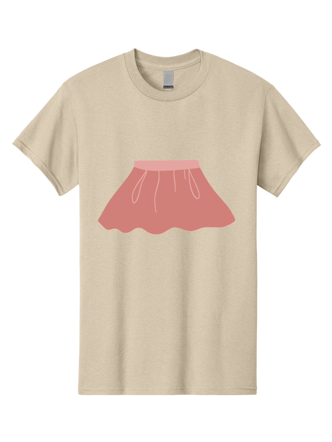 Pink-Skirt Men'S Graphic Tee, 100% Cotton, Comfortable Casual Summer Wear, Machine Washable, Pink Skirt, Women'S Fashion, Clothing Illustration, Simple Design, Pastel Colors, Minimalist Style, Fashion Graphics, Women'S Clothing Aac080 29
