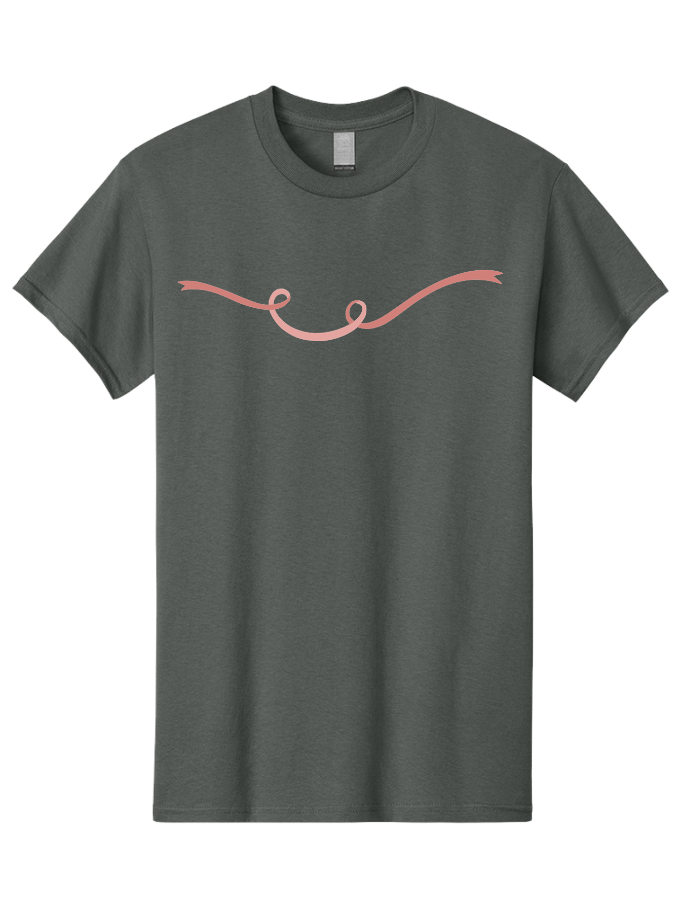 Pink-Swirl Men'S Graphic Tee, 100% Cotton, Comfortable Casual Summer Wear, Machine Washable, Curly Pink Line, Swirling Curve, Abstract Shape, Artistic Design, Minimalist Art, Flowing Line, Modern Graphics Aac083 3