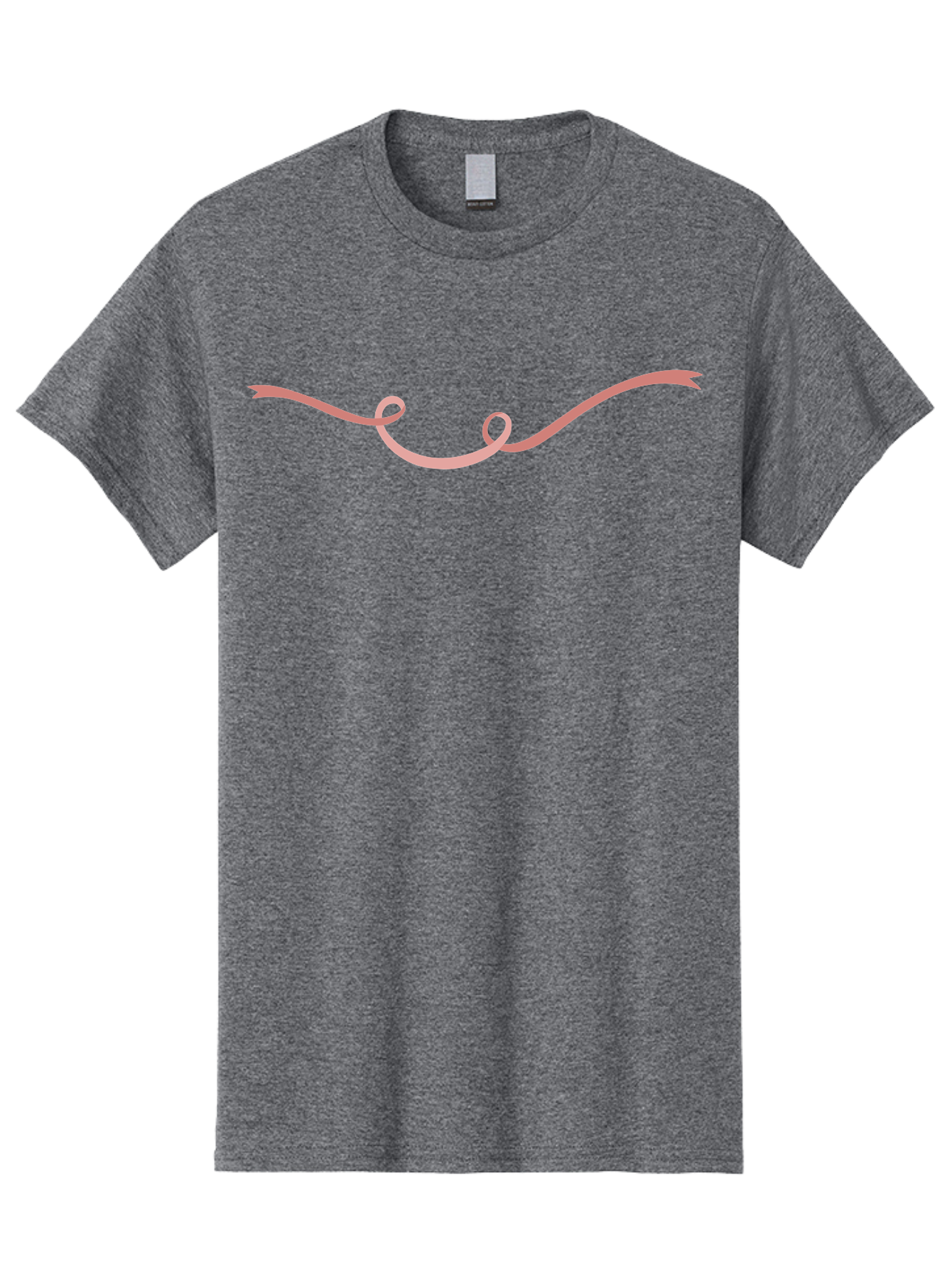 Pink-Swirl Men'S Graphic Tee, 100% Cotton, Comfortable Casual Summer Wear, Machine Washable, Curly Pink Line, Swirling Curve, Abstract Shape, Artistic Design, Minimalist Art, Flowing Line, Modern Graphics Aac083 17