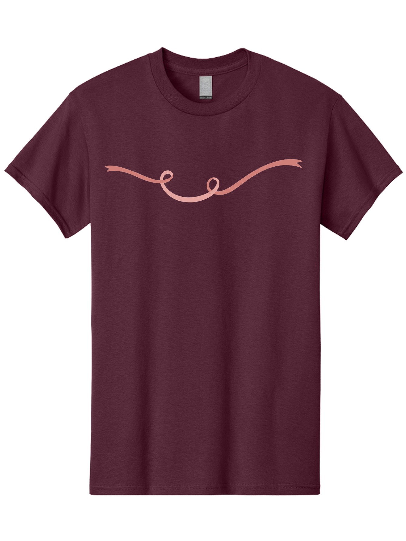 Pink-Swirl Men'S Graphic Tee, 100% Cotton, Comfortable Casual Summer Wear, Machine Washable, Curly Pink Line, Swirling Curve, Abstract Shape, Artistic Design, Minimalist Art, Flowing Line, Modern Graphics Aac083 19