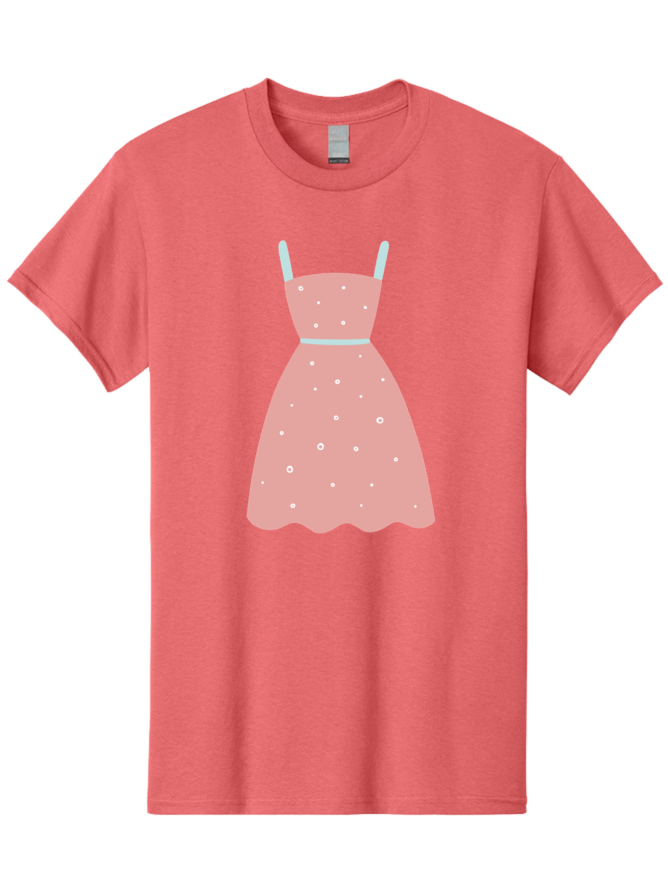 Polka-Dot-Dress Men'S Graphic Tee, 100% Cotton, Comfortable Casual Summer Wear, Machine Washable, Pink Dress, Polka Dot Pattern, Feminine Fashion, Elegant Design, White Accents, Stylish Clothing, Retro Style, Women'S Wear, Polka Dot Dress Aac085 13