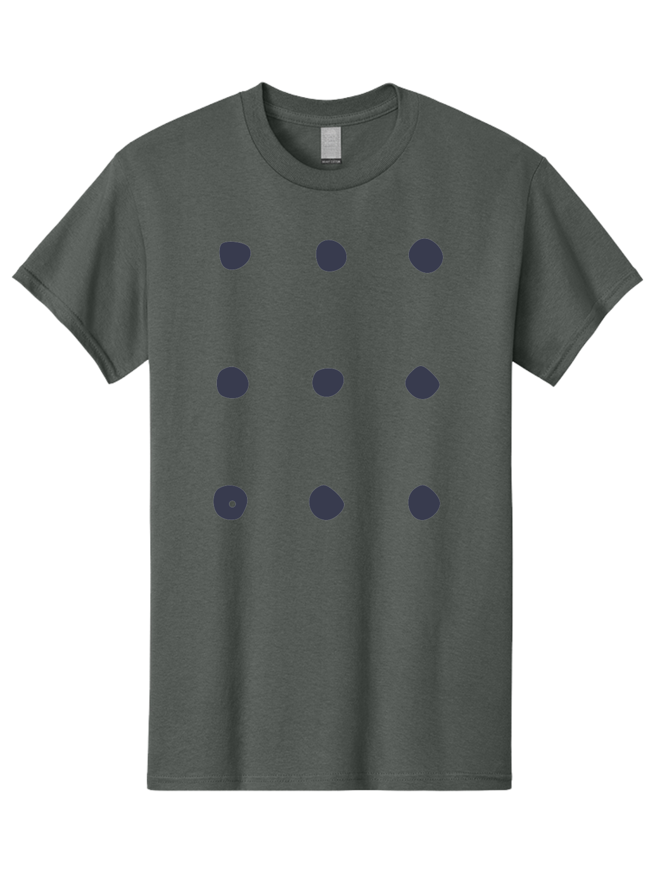 Polka-Dot-Pattern Men'S Graphic Tee, 100% Cotton, Comfortable Casual Summer Wear, Machine Washable, Polka Dot Pattern, Geometric Design, Minimalist Style, Simple Shapes, Dark Gray Dots Irregular Edges, Varied Dot Sizes, Creative Wallpaper, Aac086 1
