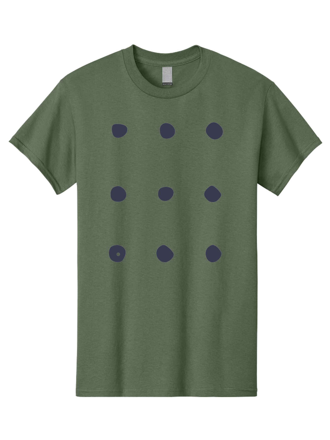Polka-Dot-Pattern Men'S Graphic Tee, 100% Cotton, Comfortable Casual Summer Wear, Machine Washable, Polka Dot Pattern, Geometric Design, Minimalist Style, Simple Shapes, Dark Gray Dots Irregular Edges, Varied Dot Sizes, Creative Wallpaper, Aac086 21
