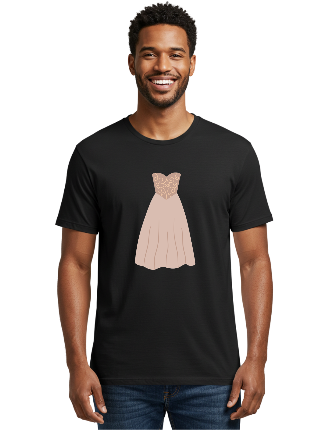 Prom-Dress Men'S Graphic Tee, 100% Cotton, Comfortable Casual Summer Wear, Machine Washable, Formal Evening Gown, Sweetheart Neckline, Strapless Dress, Flowing Skirt, Elegant Design, Beige Color, Vintage Style, Wedding Dress, Luxury Fashion, Aac087 18