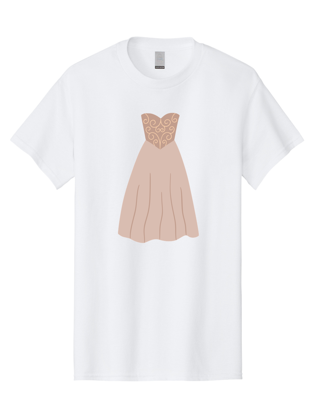 Prom-Dress Men'S Graphic Tee, 100% Cotton, Comfortable Casual Summer Wear, Machine Washable, Formal Evening Gown, Sweetheart Neckline, Strapless Dress, Flowing Skirt, Elegant Design, Beige Color, Vintage Style, Wedding Dress, Luxury Fashion, Aac087 7