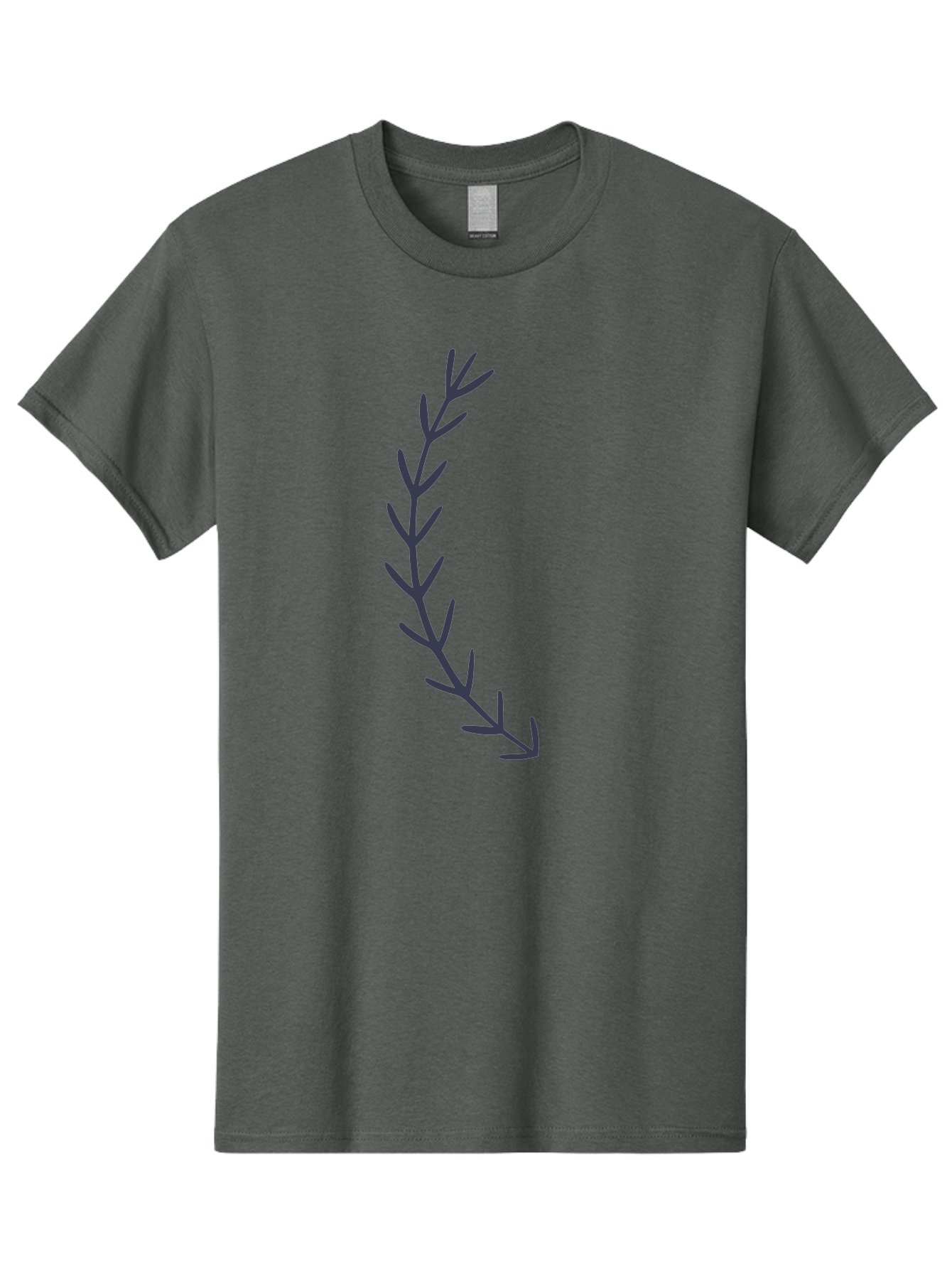 Purple-Branch Men'S Graphic Tee, 100% Cotton, Comfortable Casual Summer Wear, Machine Washable, Hand Drawn Purple Branch, Simple Design, Minimalist Art, Dark Purple Lines, Leafy Pattern, Abstract Illustration, Artistic Expression Aac088 11