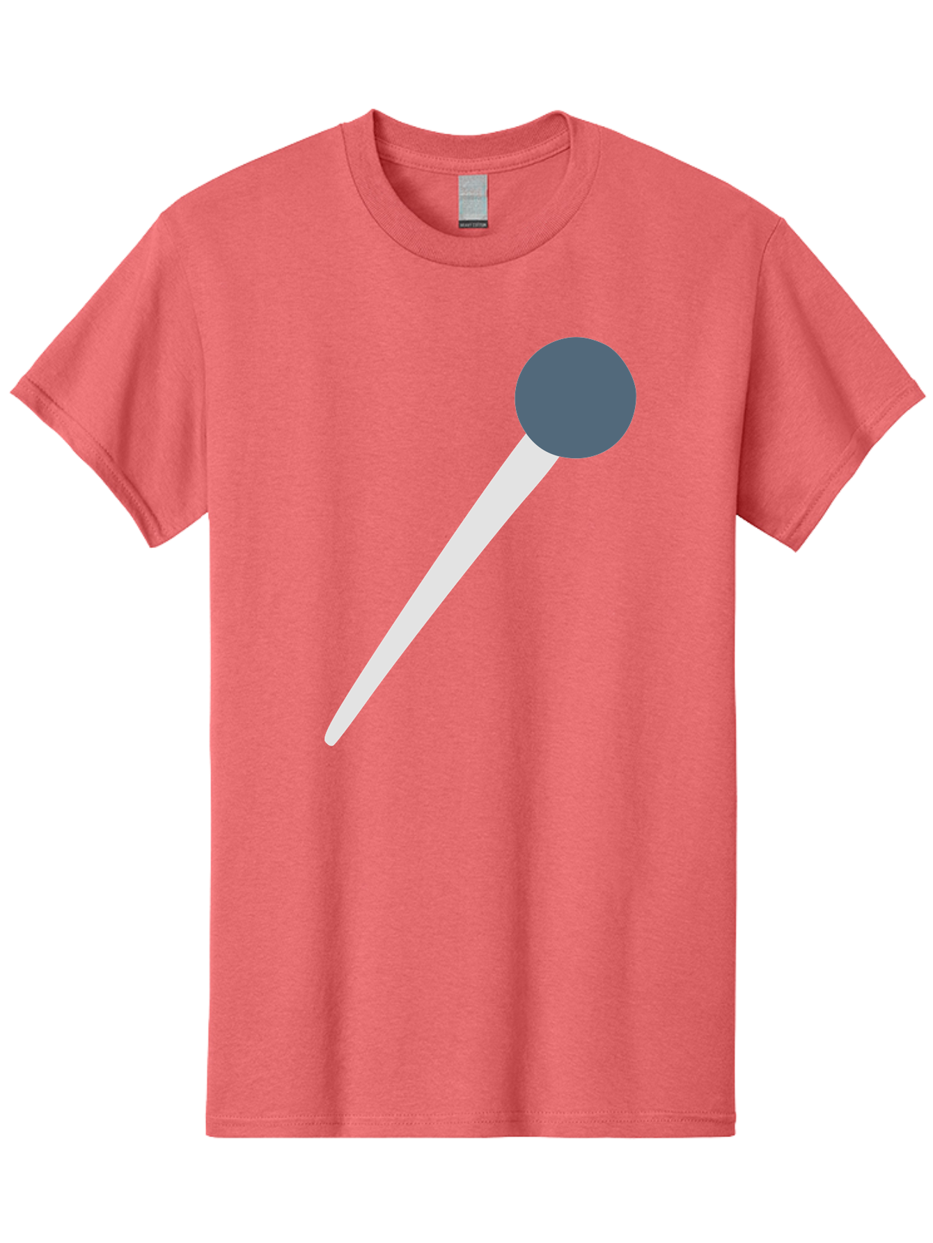Push-Pin Men'S Graphic Tee, 100% Cotton, Comfortable Casual Summer Wear, Machine Washable, Push Pin, Office Supply, Gray Head, White Shaft, Graphic Icon, Minimalist Design, Simple Illustration Aac090 1