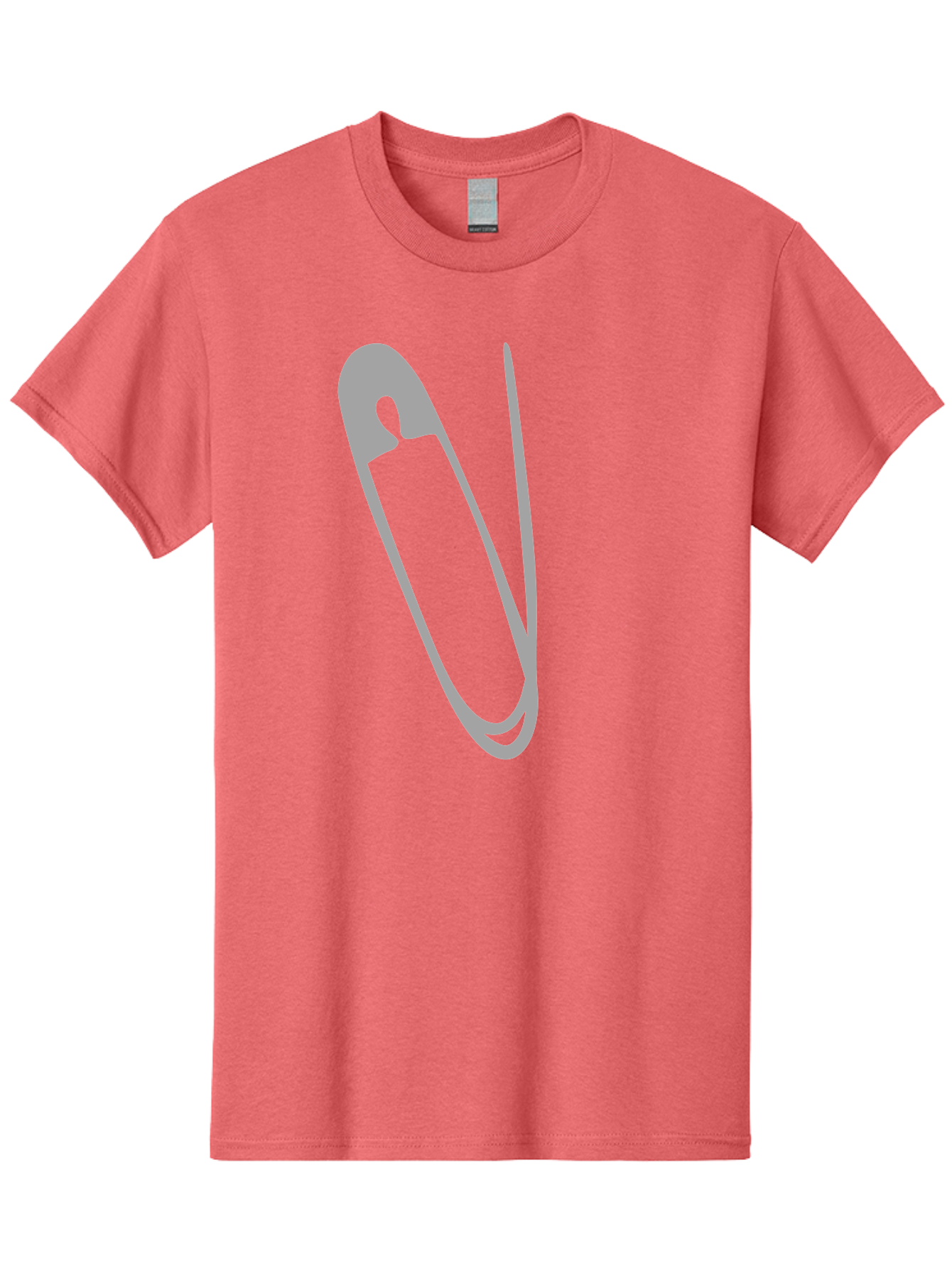 Safety-Pin Men'S Graphic Tee, 100% Cotton, Comfortable Casual Summer Wear, Machine Washable, Safety Pin, Gray Safety Pin, Pin Icon, Gray Icon, Simple Design, Minimalist Graphic, Safety Pin Illustration Aac095 27
